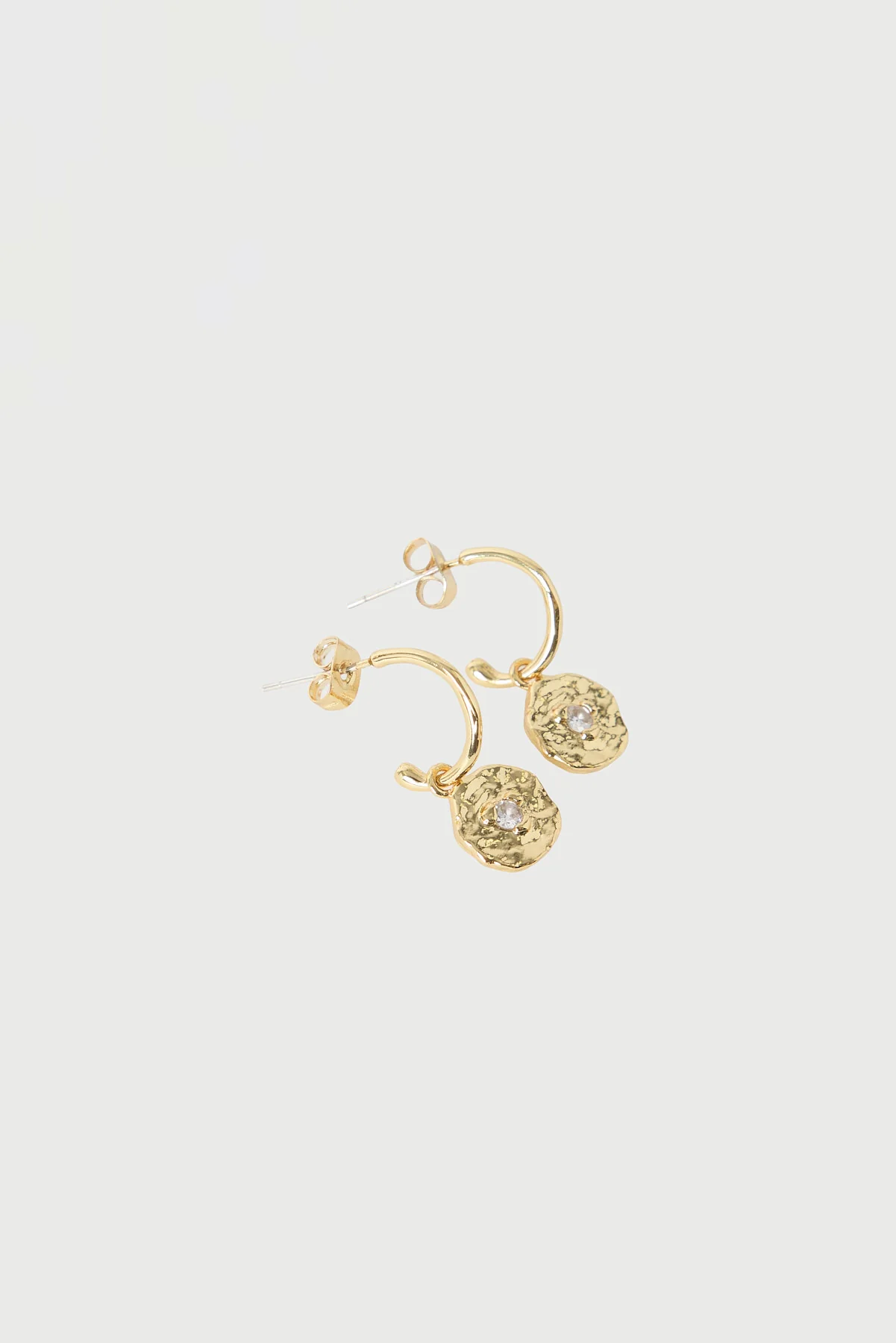 Perfect Stranger Magnolia Disk Hoop Earring 18K Gold Plated - Image 3