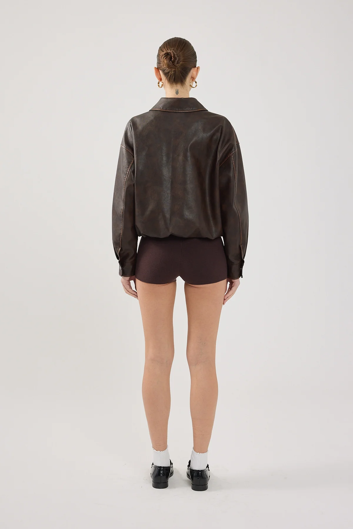 Perfect Stranger Marco Mini Knit  Short Brown - Image 3