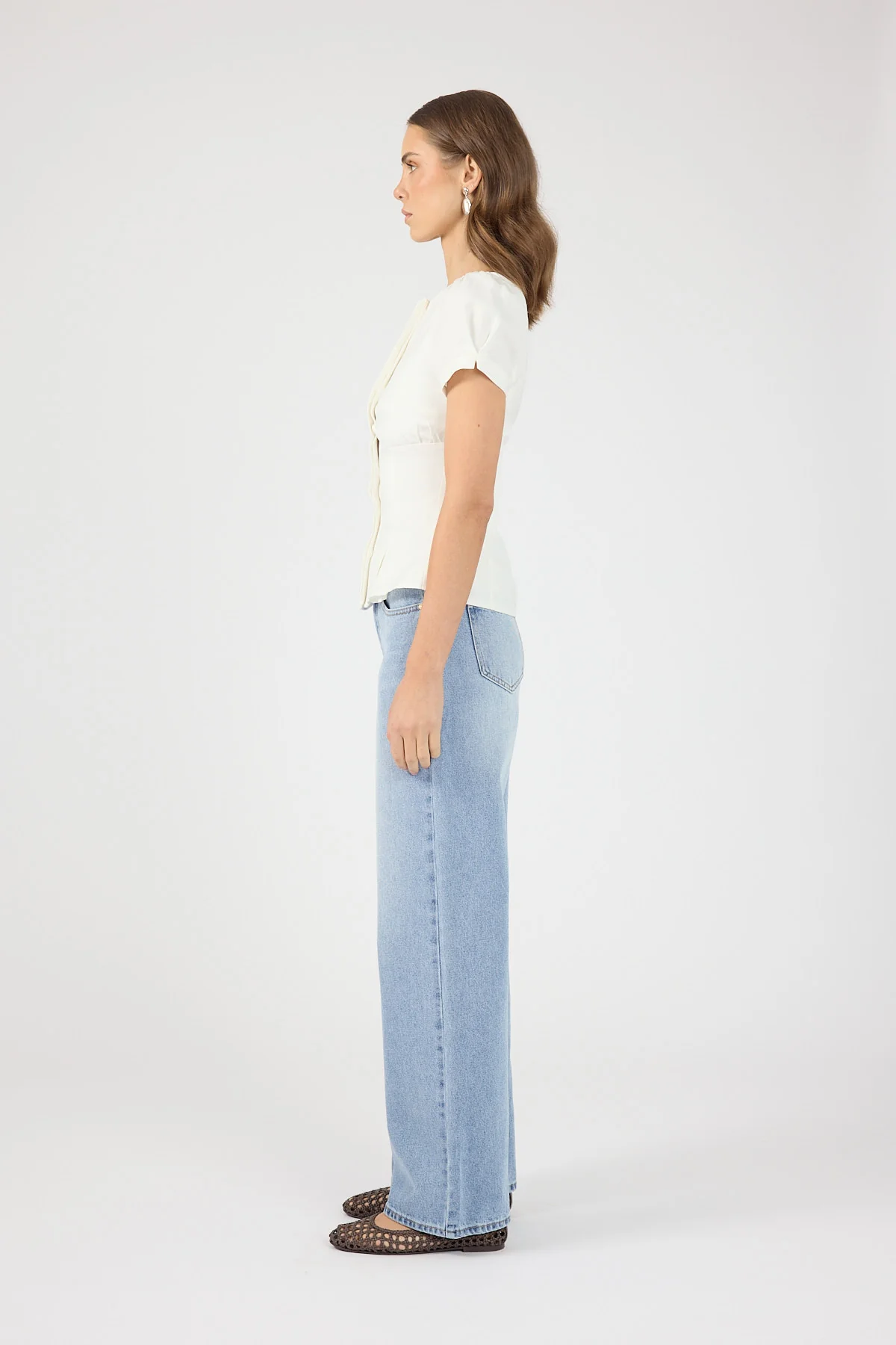 Perfect Stranger Mariana Short Sleeve Top White - Image 2