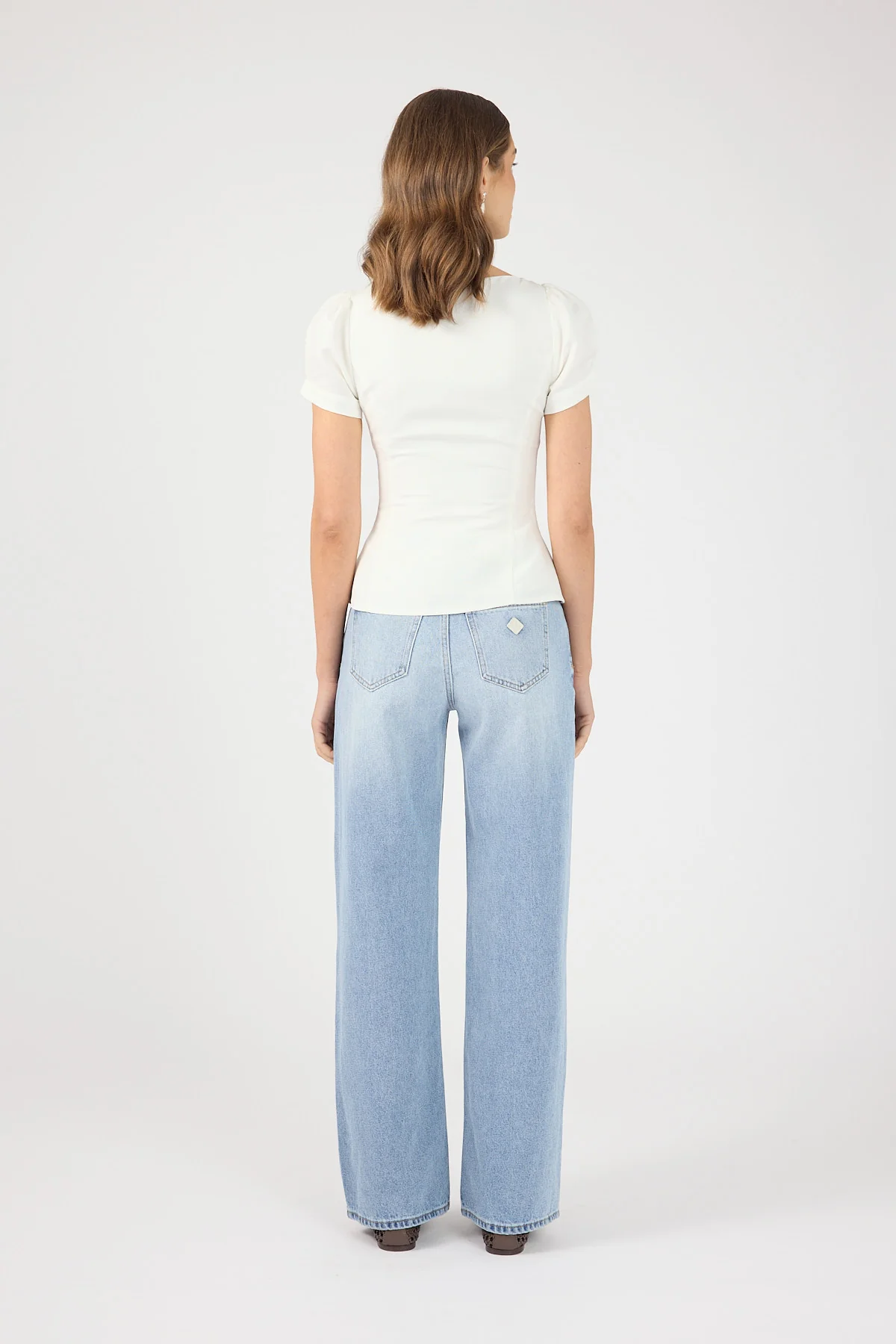 Perfect Stranger Mariana Short Sleeve Top White - Image 3