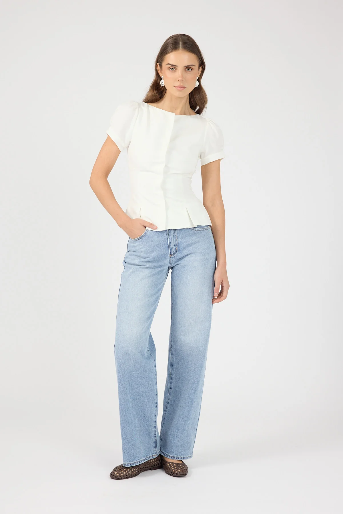 Perfect Stranger Mariana Short Sleeve Top White - Image 4