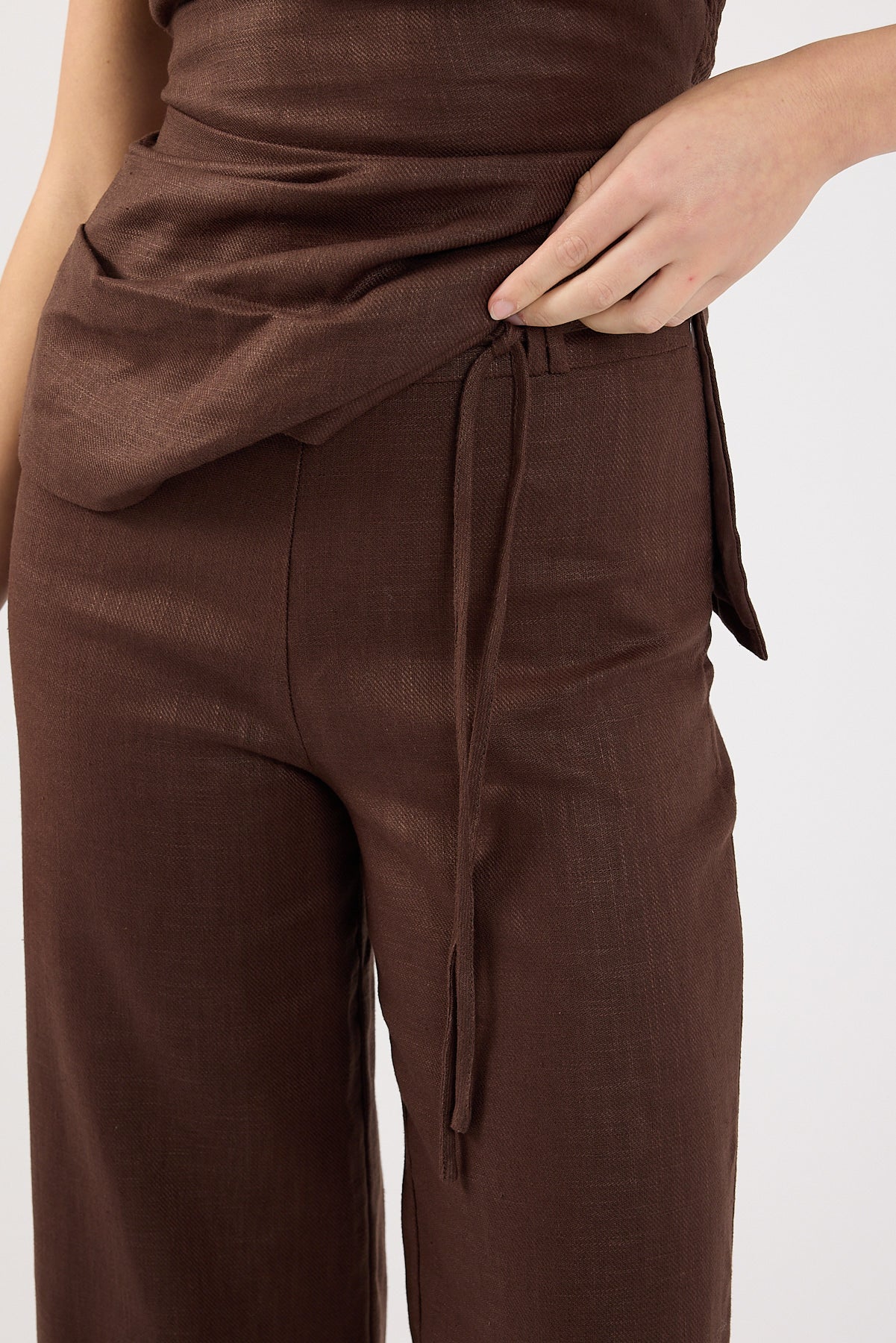 Perfect Stranger Marlo Mid Rise Menorca Pant Brown - Image 5