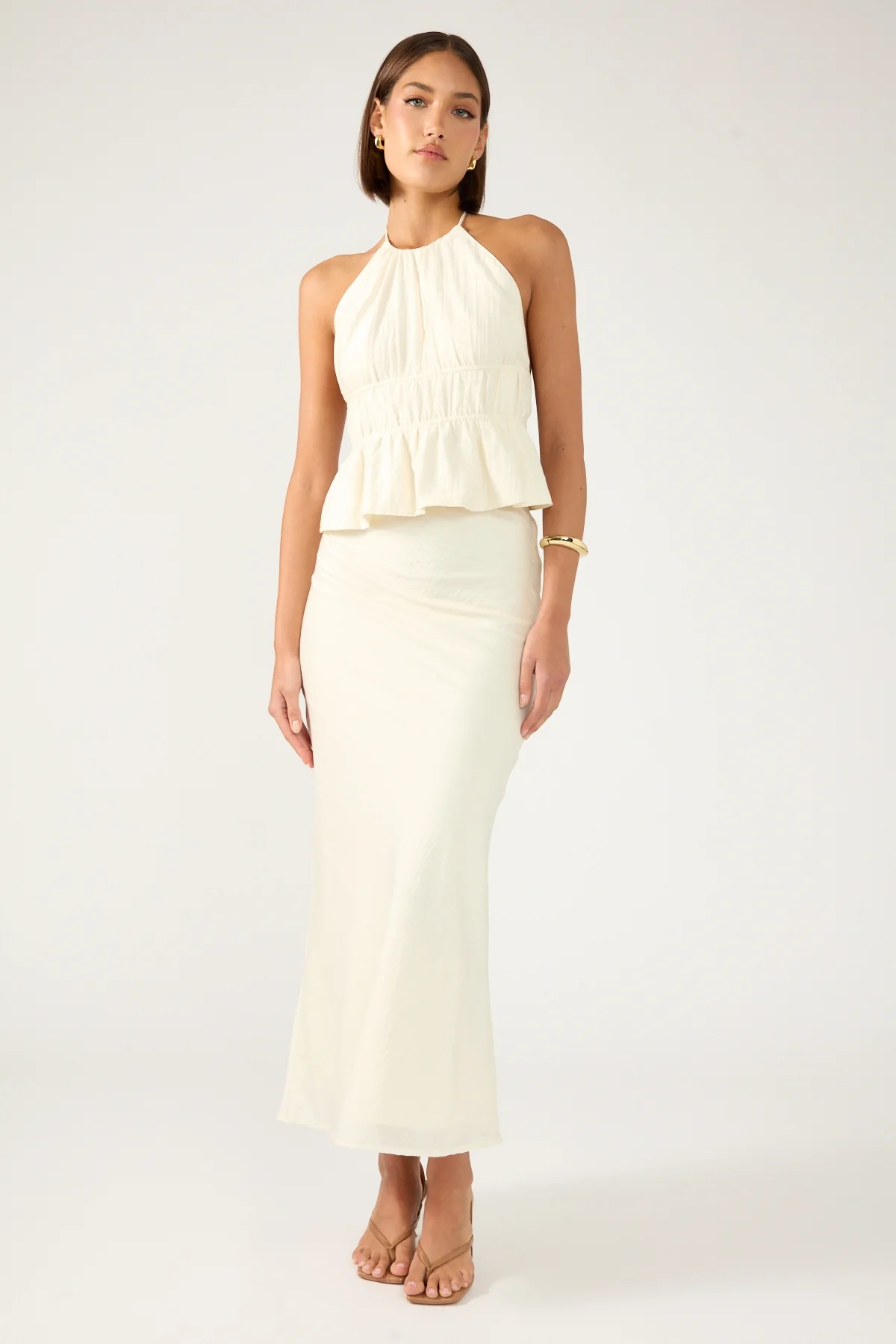 Perfect Stranger Marybelle Maxi Skirt Cream - Image 4
