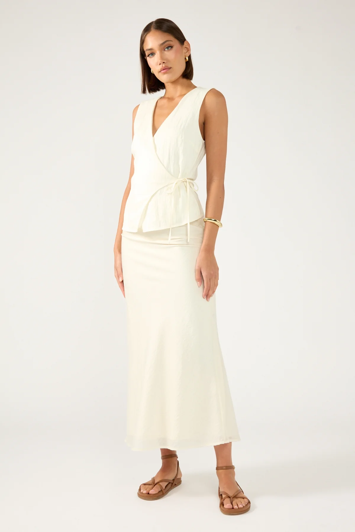 Perfect Stranger Marybelle Maxi Skirt Cream - Image 5