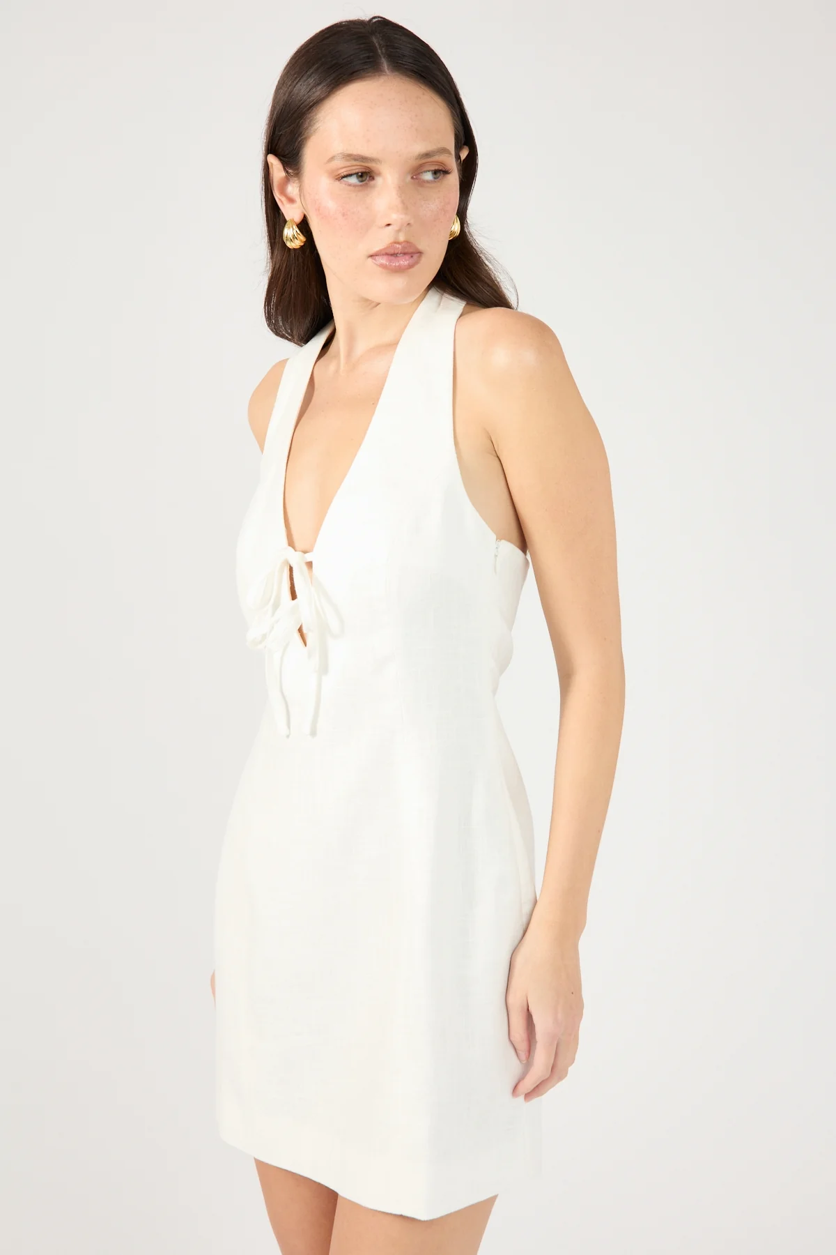 Perfect Stranger Menorca Halter Mini Dress White - Image 5