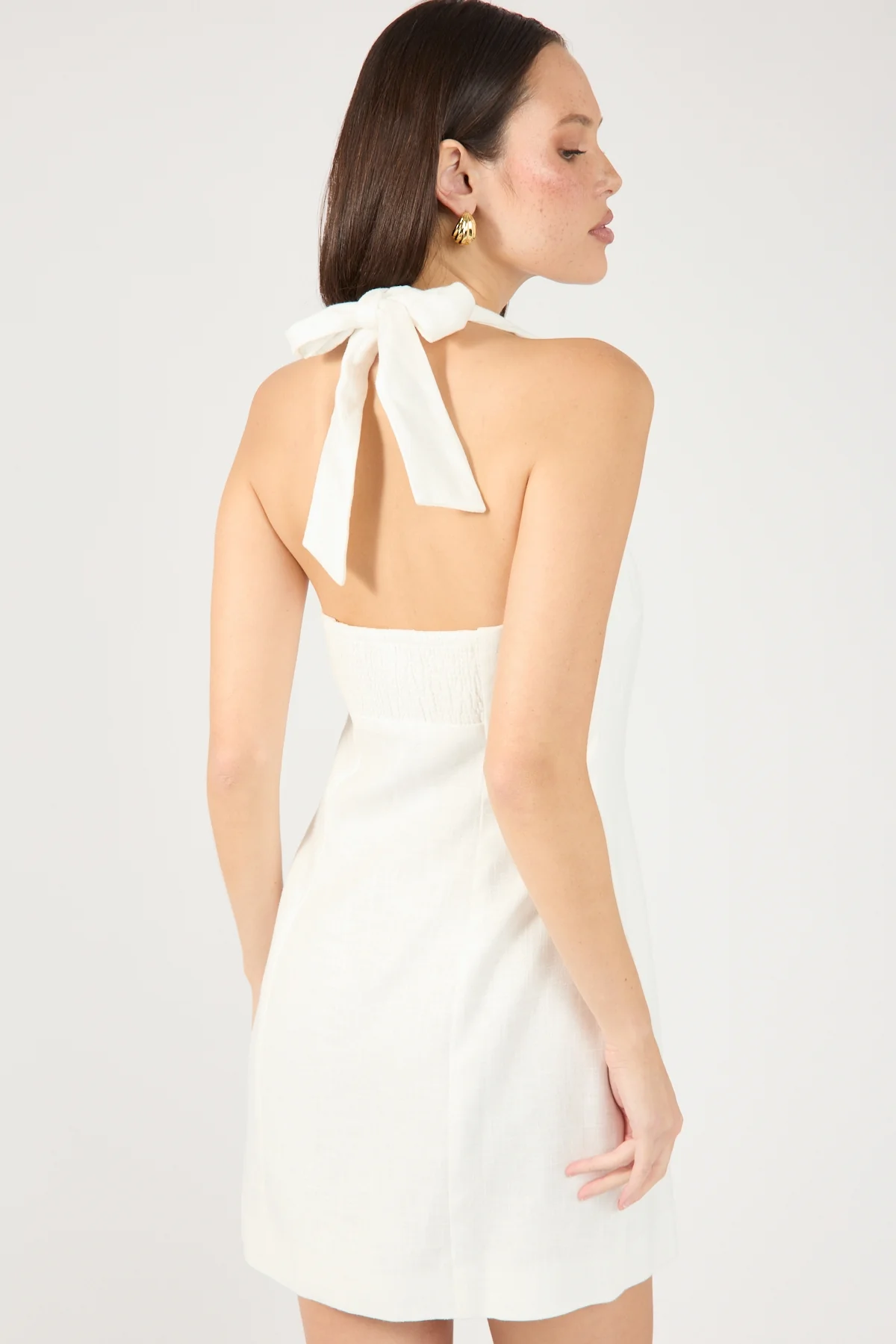 Perfect Stranger Menorca Halter Mini Dress White - Image 7