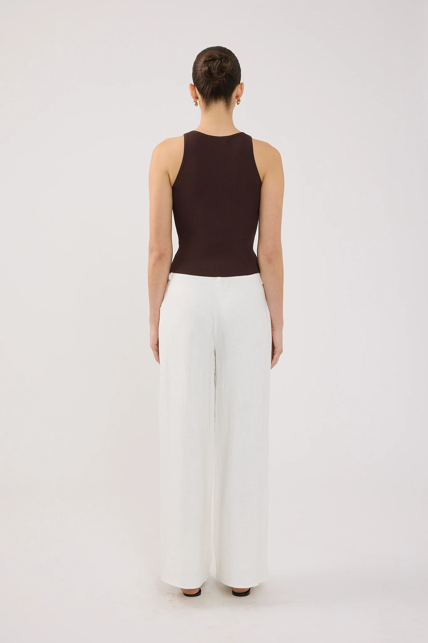 Perfect Stranger Menorca Low Rise Linen Pant White - Image 4
