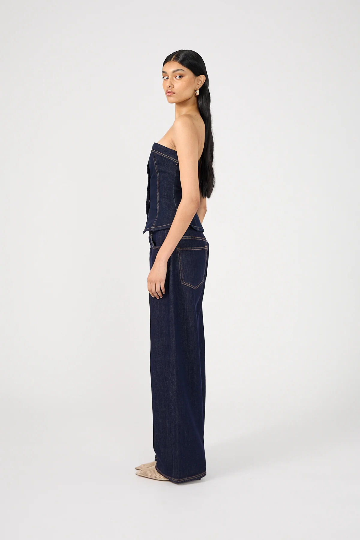 Perfect Stranger Mid Rise 90's Slouch Jean Raw Indigo - Image 4