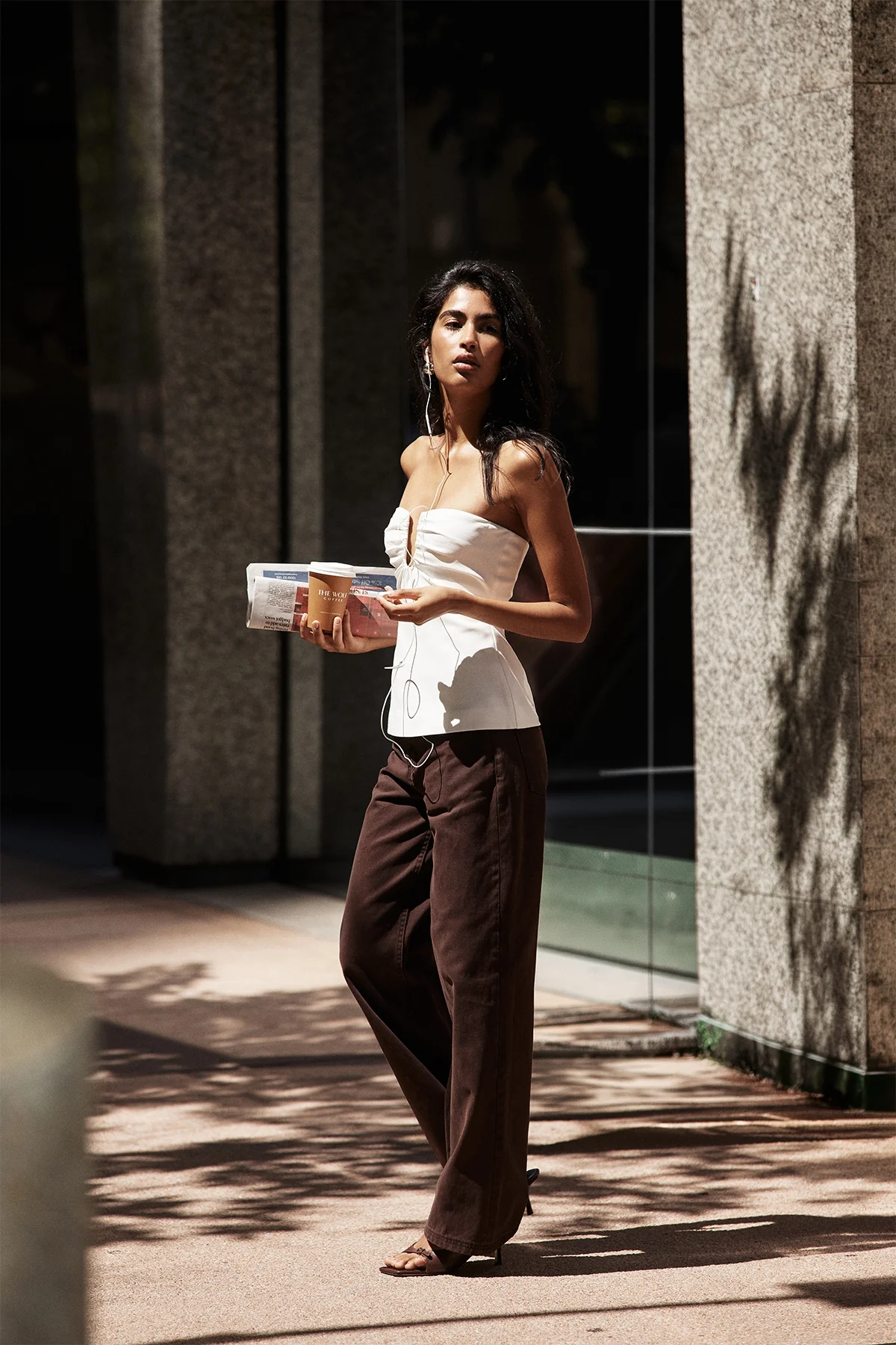 Perfect Stranger Mid Rise Baggy Jean Brown - Image 2