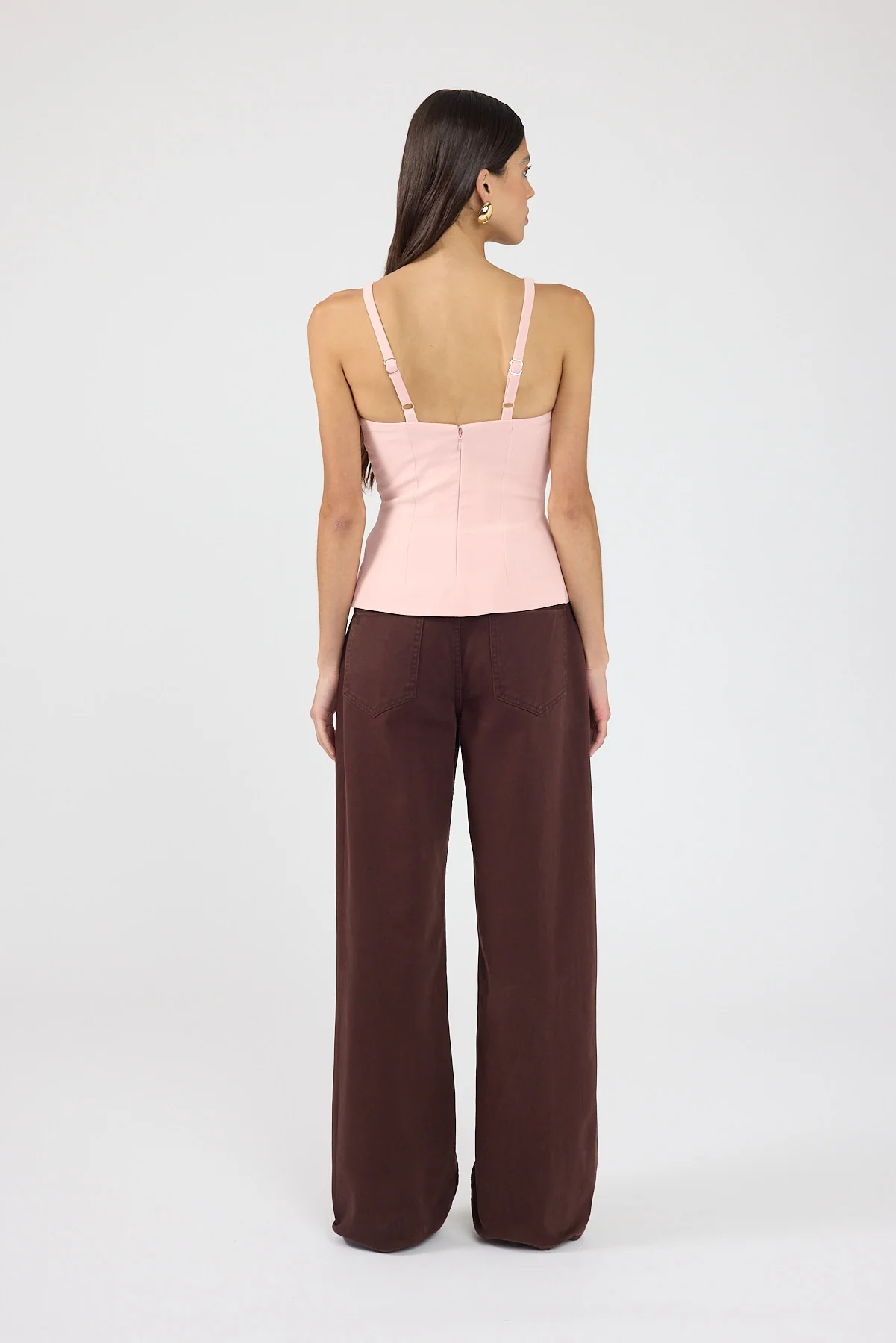 Perfect Stranger Mid Rise Baggy Jean Brown - Image 5