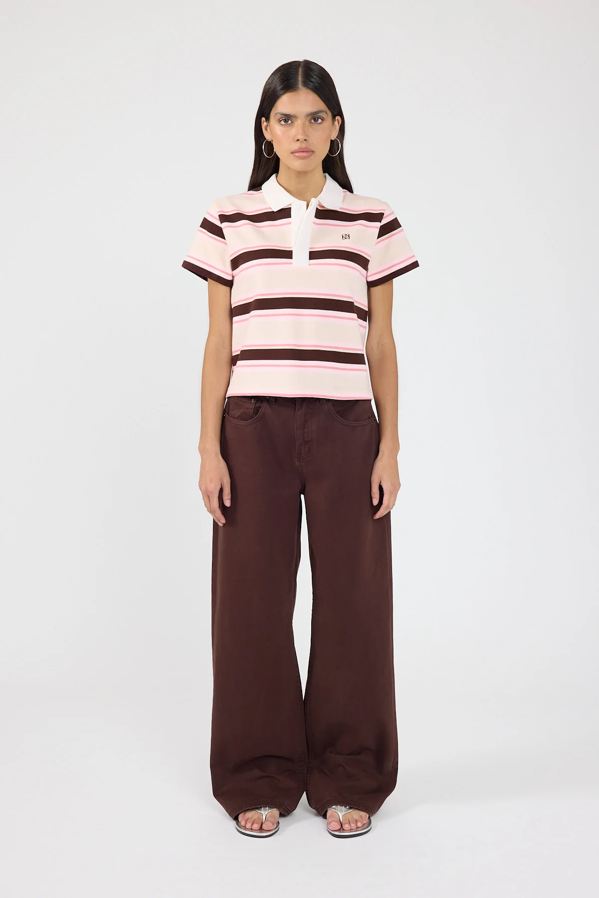 Perfect Stranger Mid Rise Baggy Jean Brown - Image 7