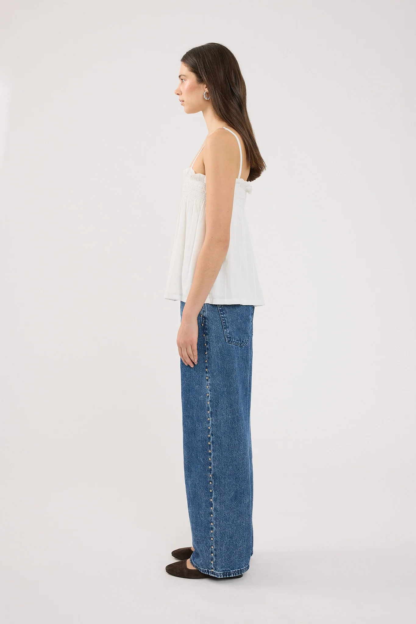 Perfect Stranger Mikey Shirred Top White - Image 2