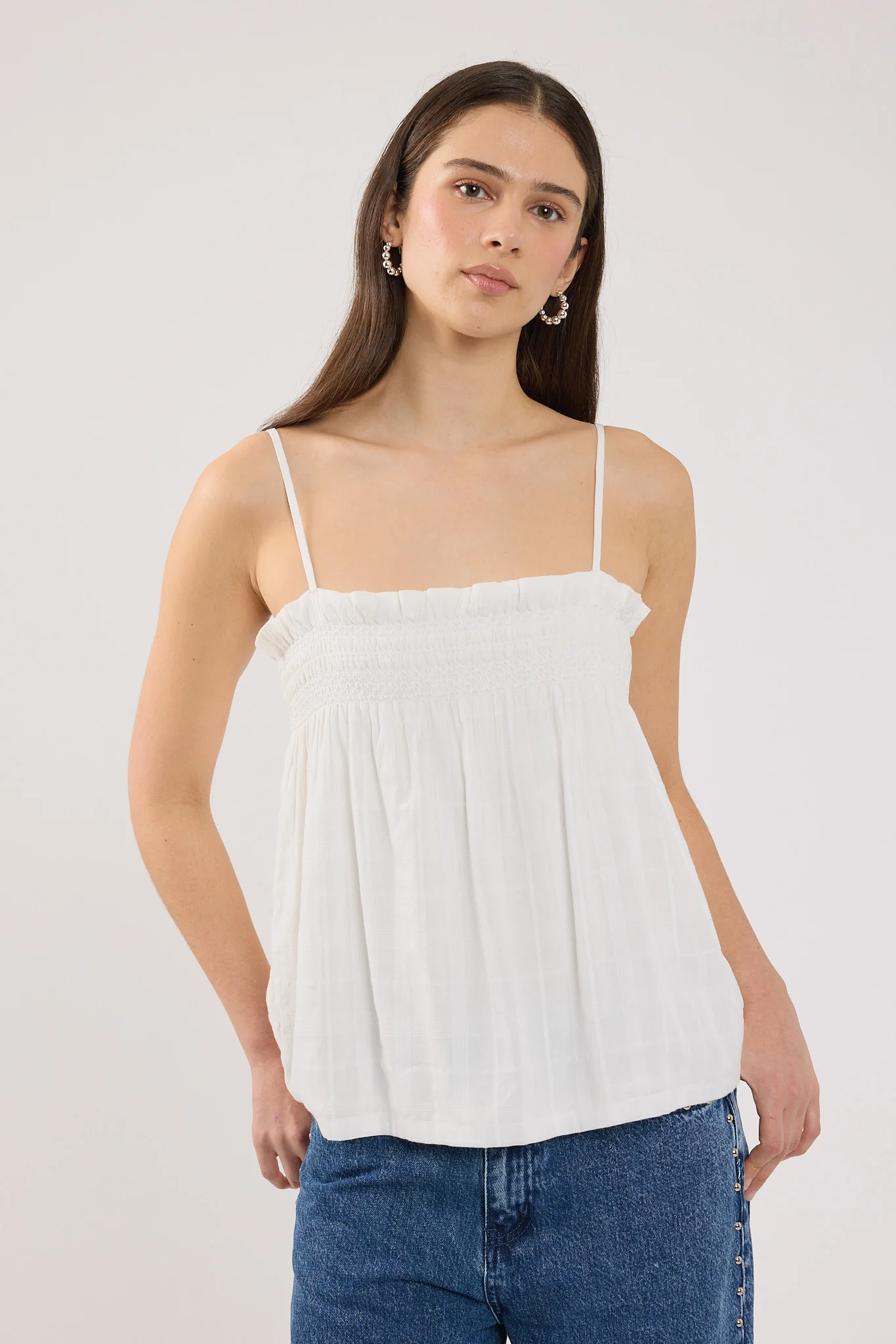 Perfect Stranger Mikey Shirred Top White - Image 4