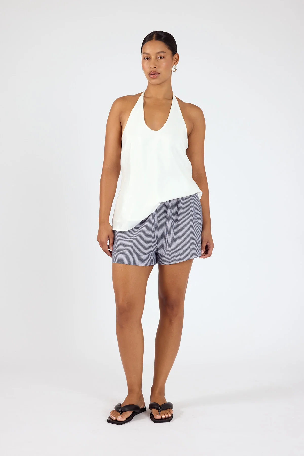 Perfect Stranger Mirae Striped Short Navy Stripe - Image 2