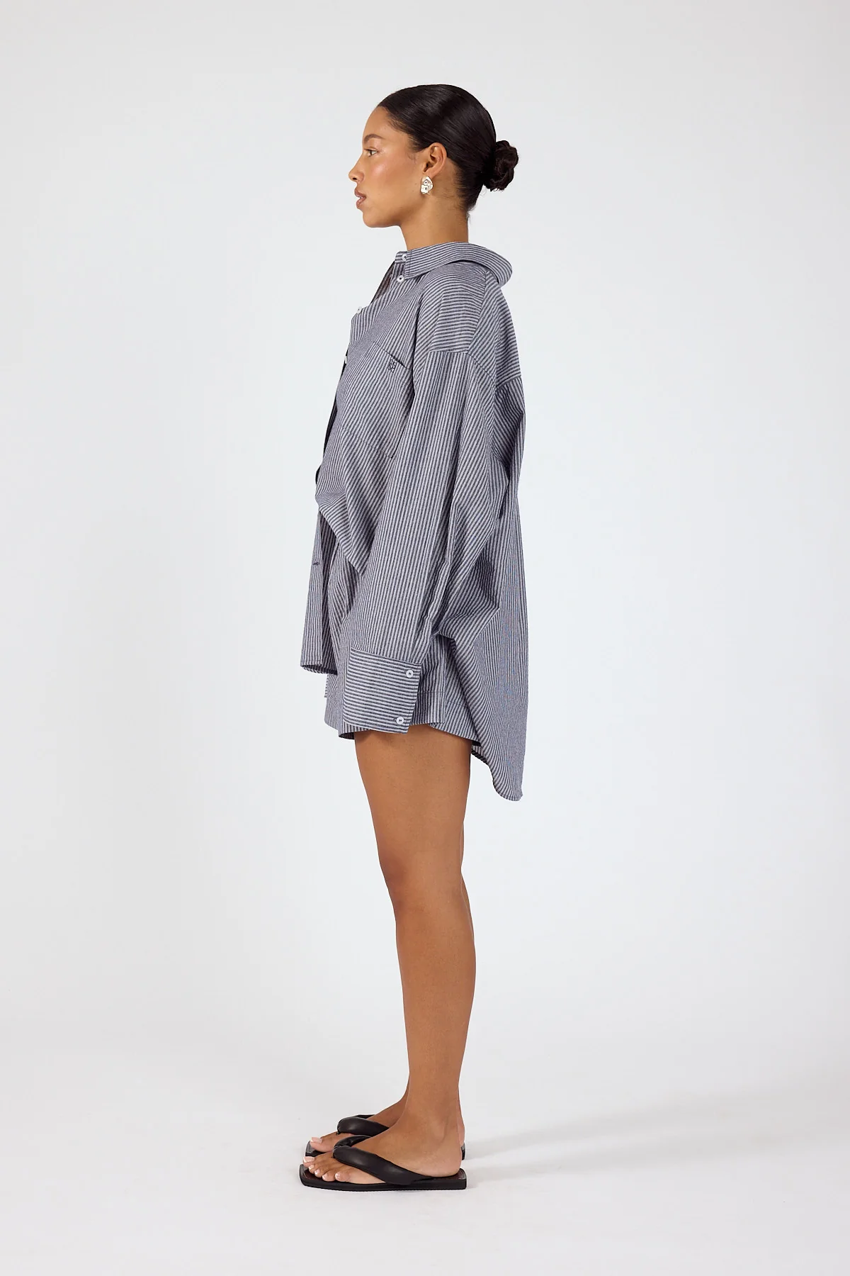 Perfect Stranger Mirae Striped Short Navy Stripe - Image 5