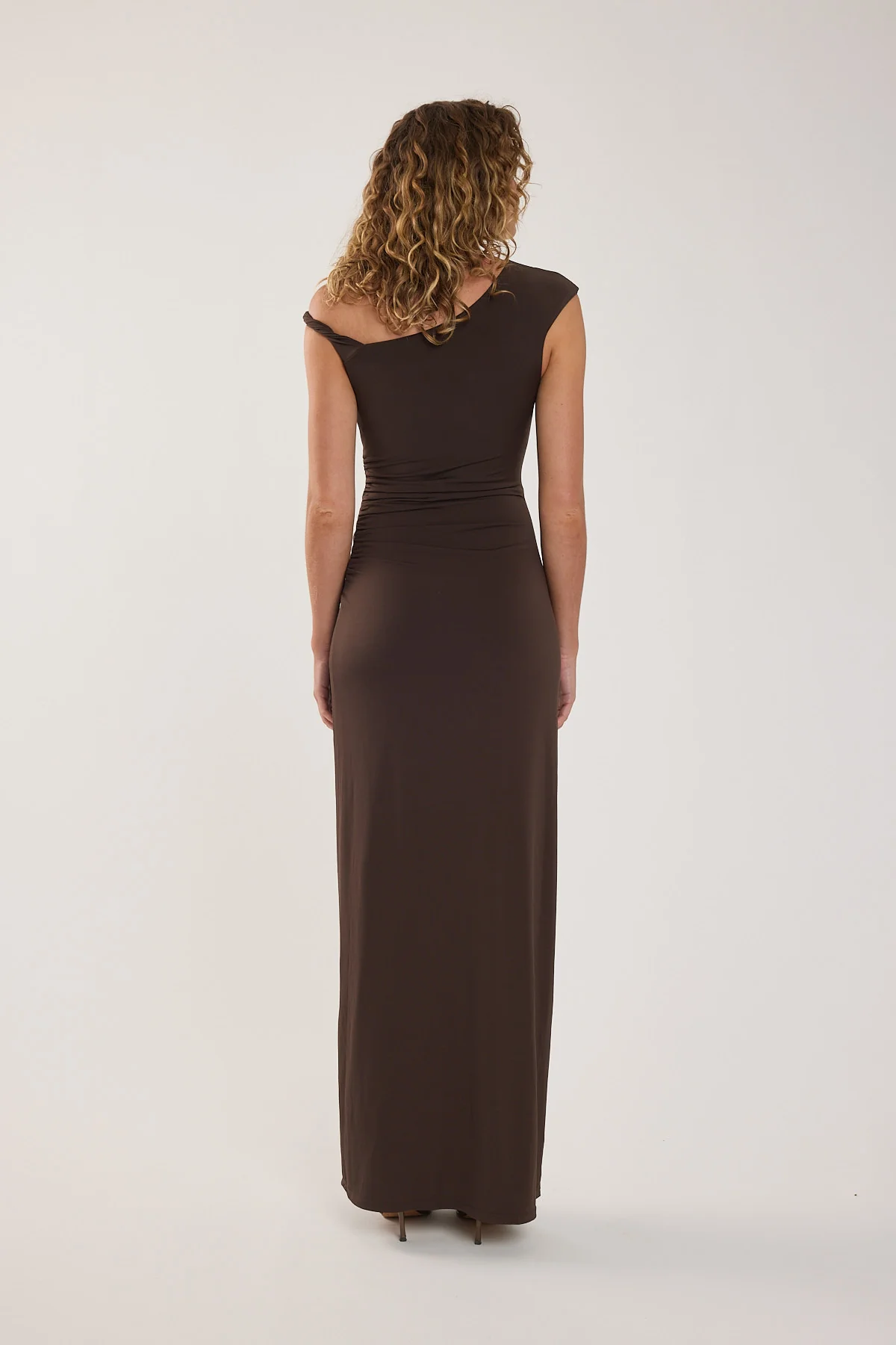 Perfect Stranger Miro Twist Maxi Dress Brown - Image 4