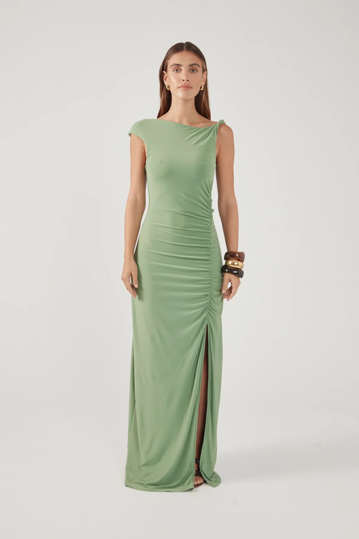 Perfect Stranger Miro Twist Maxi Dress Green - Image 4