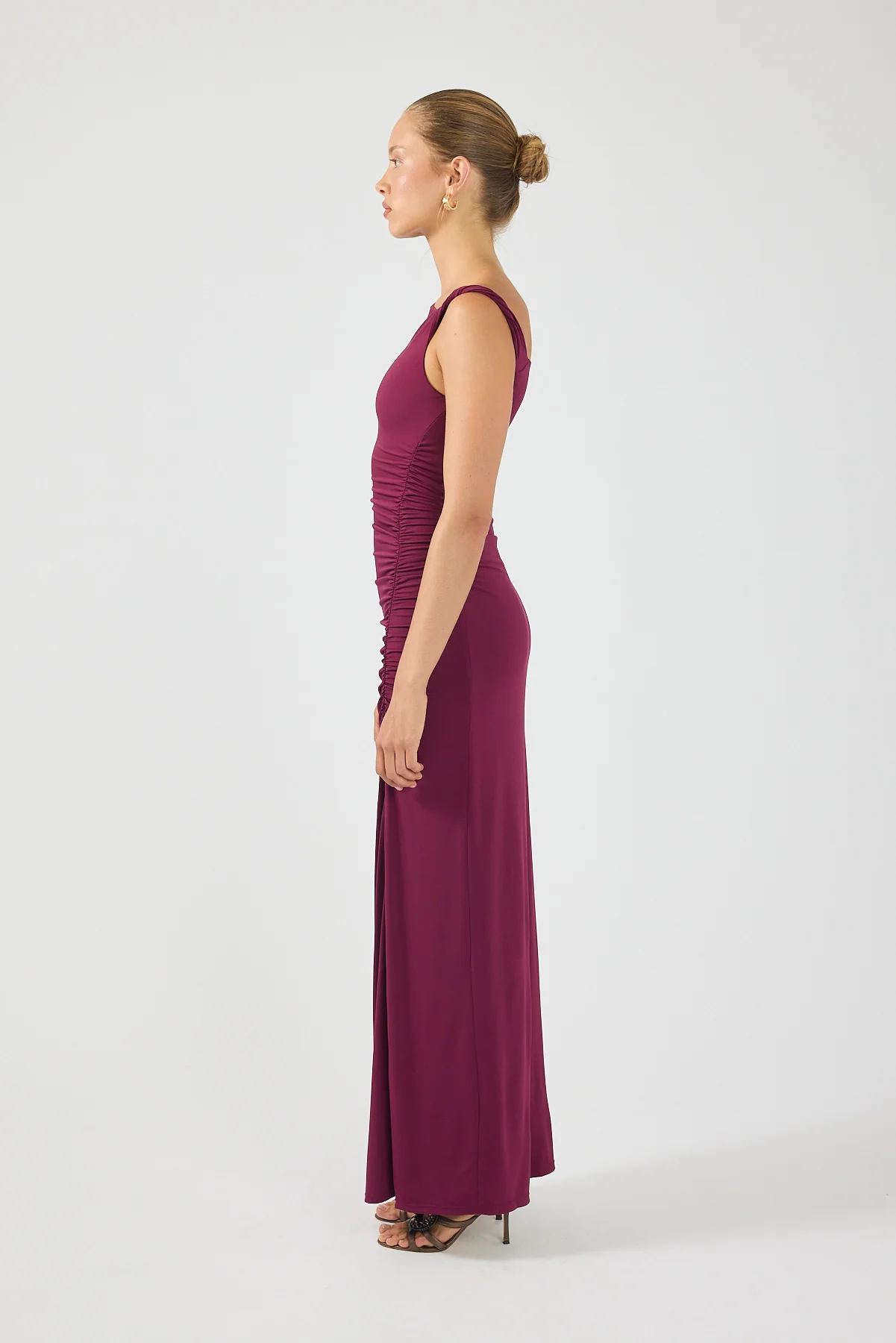 Perfect Stranger Miro Twist Maxi Dress Plum - Image 2