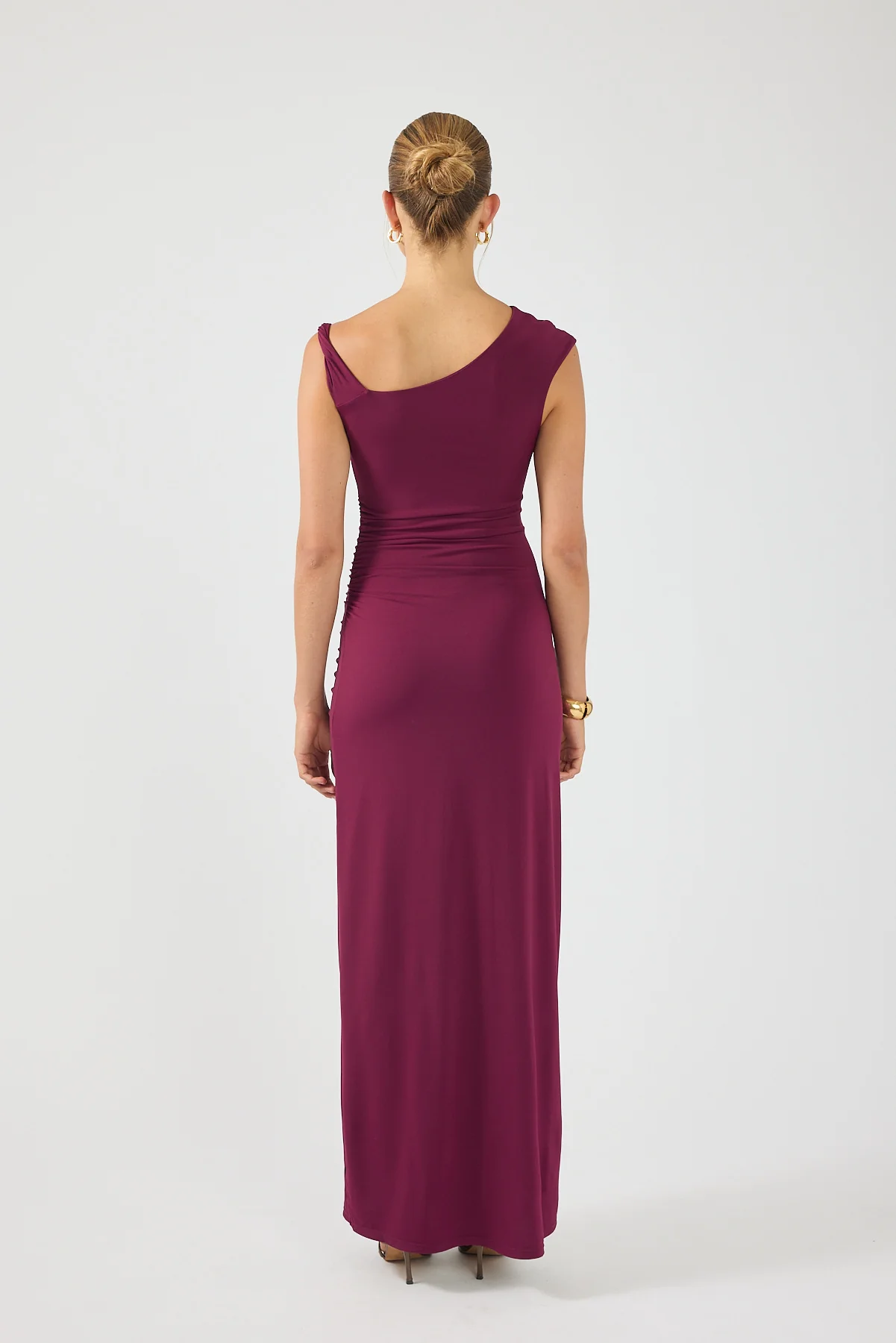 Perfect Stranger Miro Twist Maxi Dress Plum - Image 3