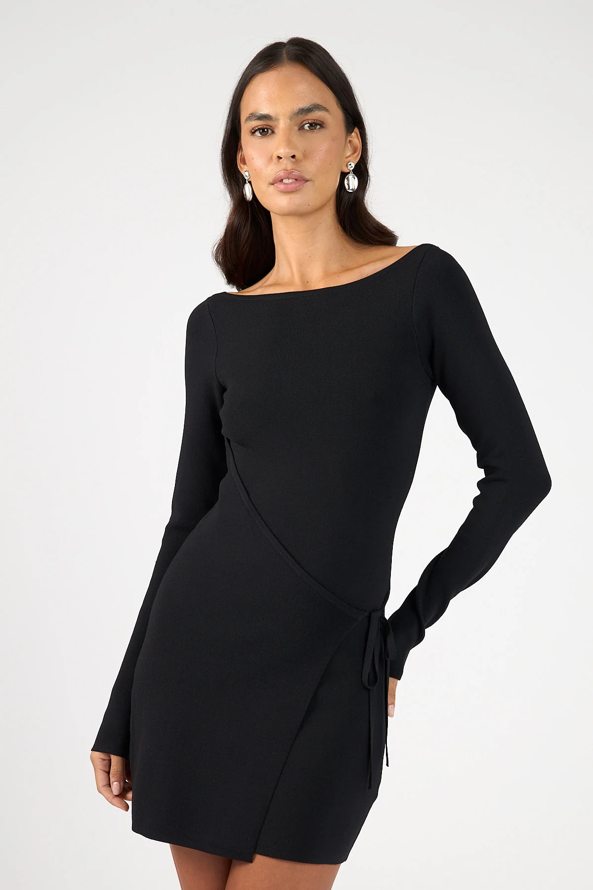 Perfect Stranger Miya Knit Mini Dress Black - Image 5