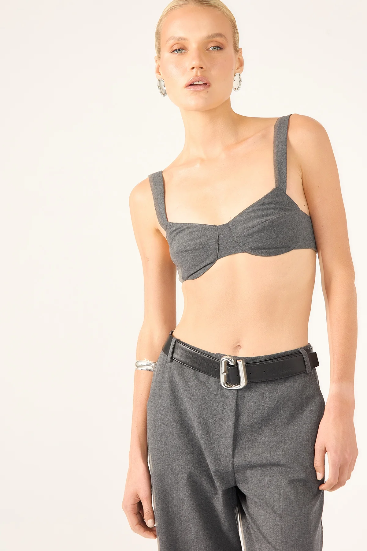 Perfect Stranger Monica Tailored Bralette Grey - Image 2