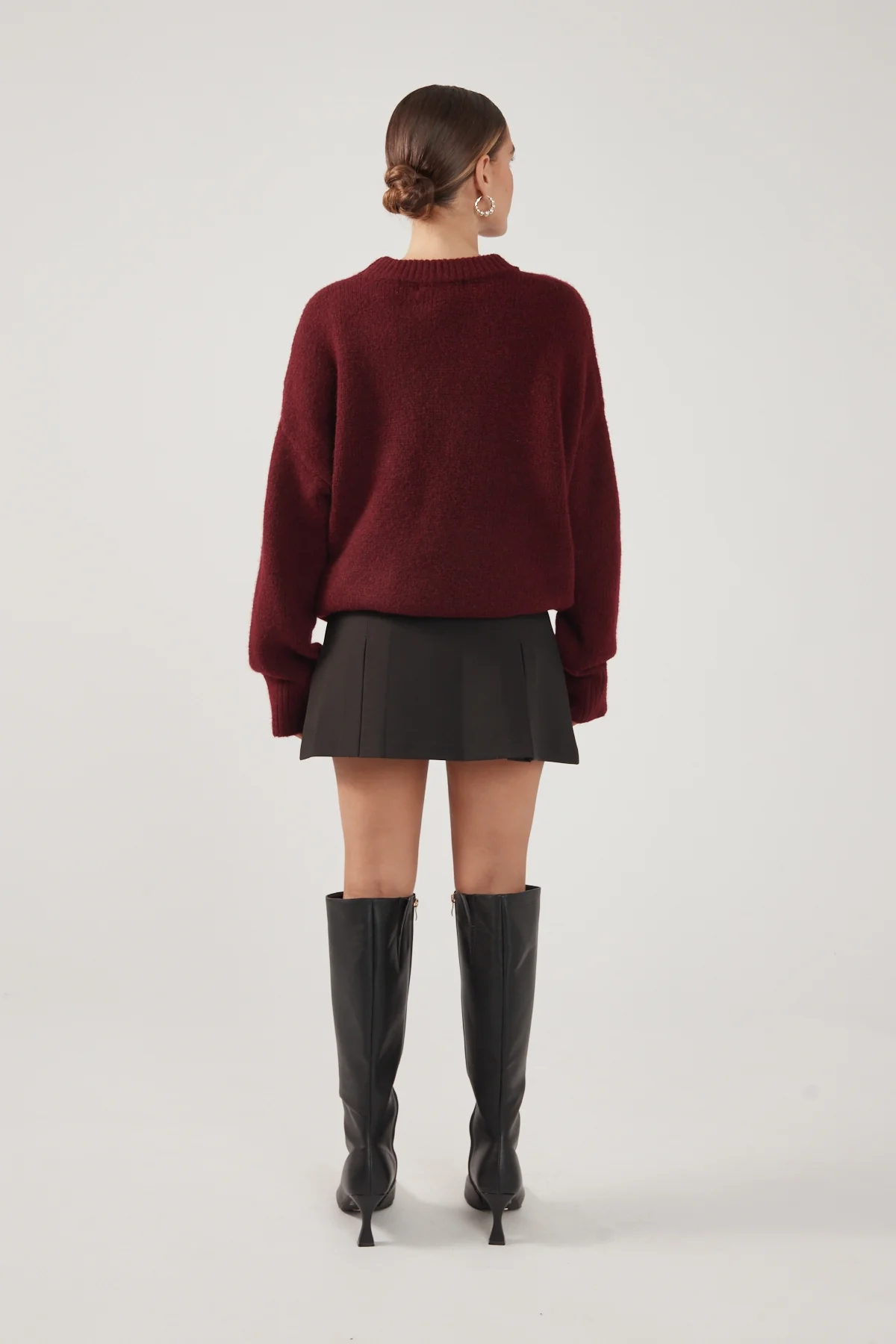 Perfect Stranger Monique Box Pleat Skort Black - Image 6