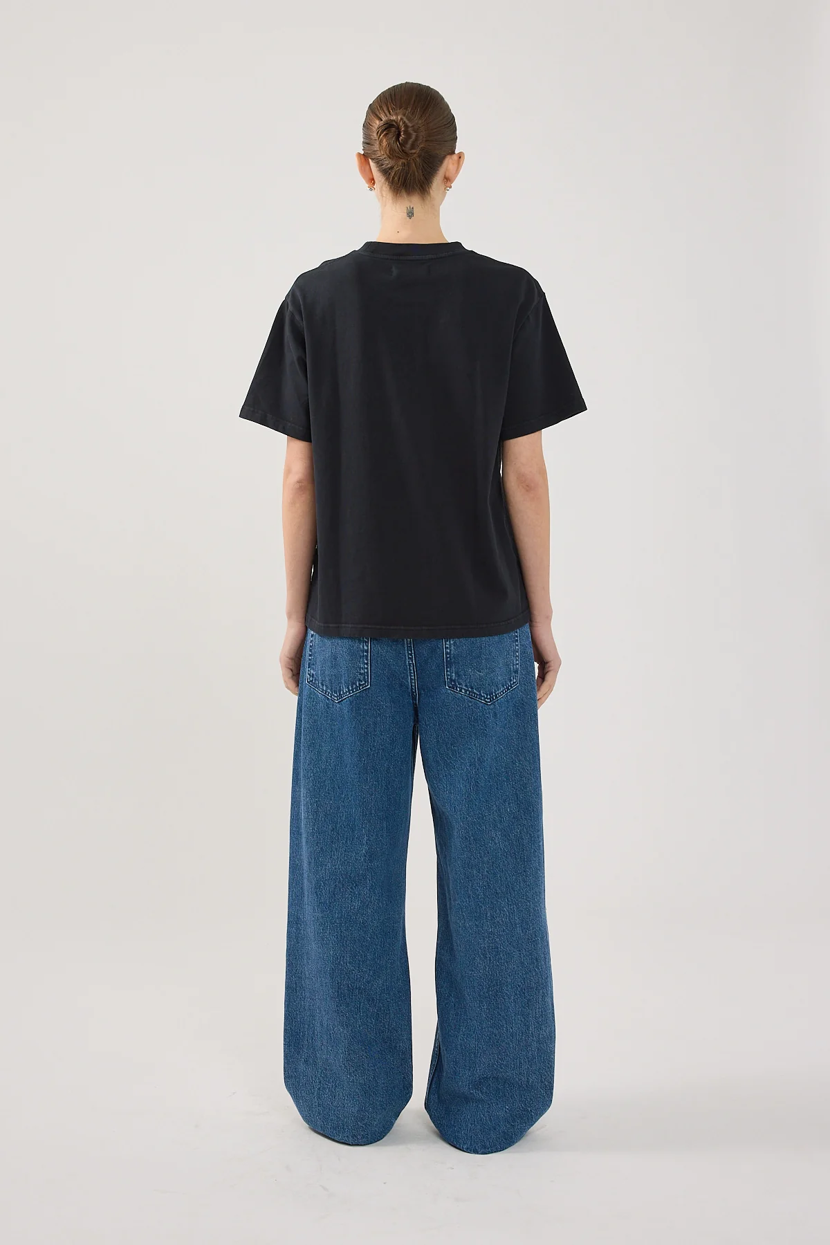 Perfect Stranger Monogram Oversized Tee Washed Black - Image 4