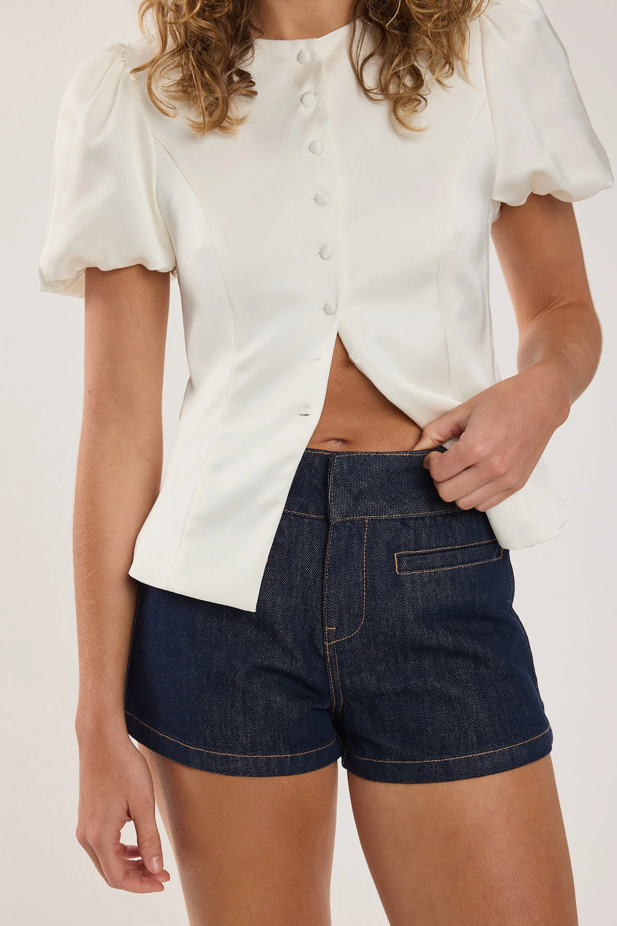 Perfect Stranger Myra Low Rise Denim Short Dark Blue Denim - Image 5
