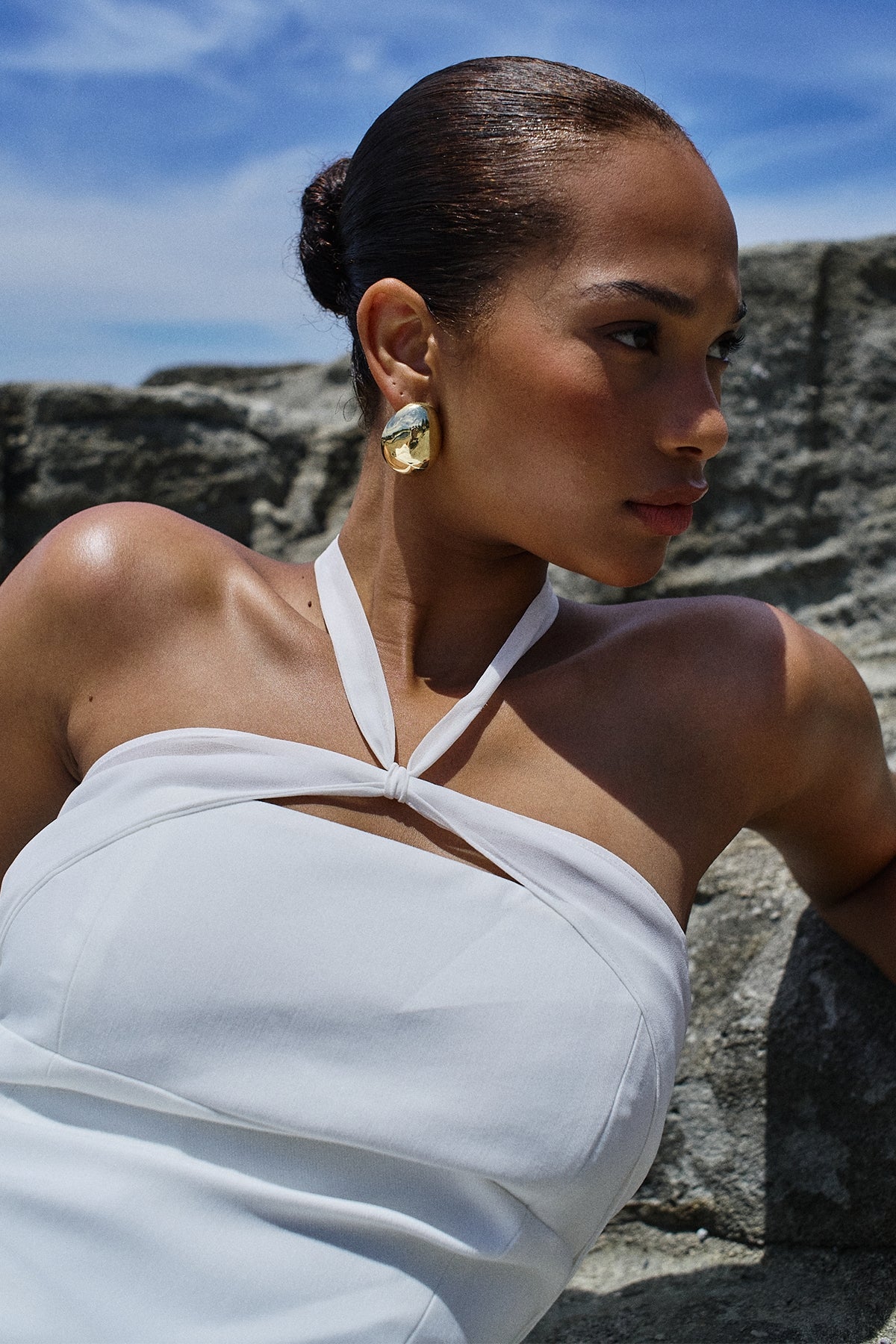 Perfect Stranger Nova Tailored Halter Top White - Image 3