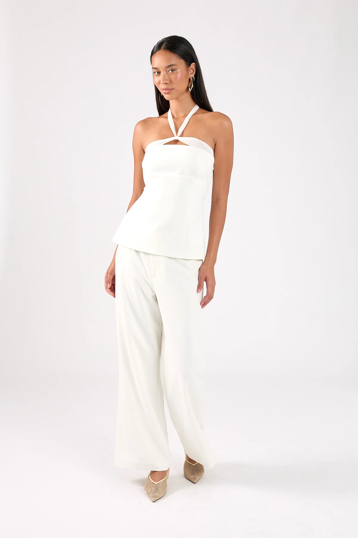 Perfect Stranger Nova Tailored Halter Top White - Image 4