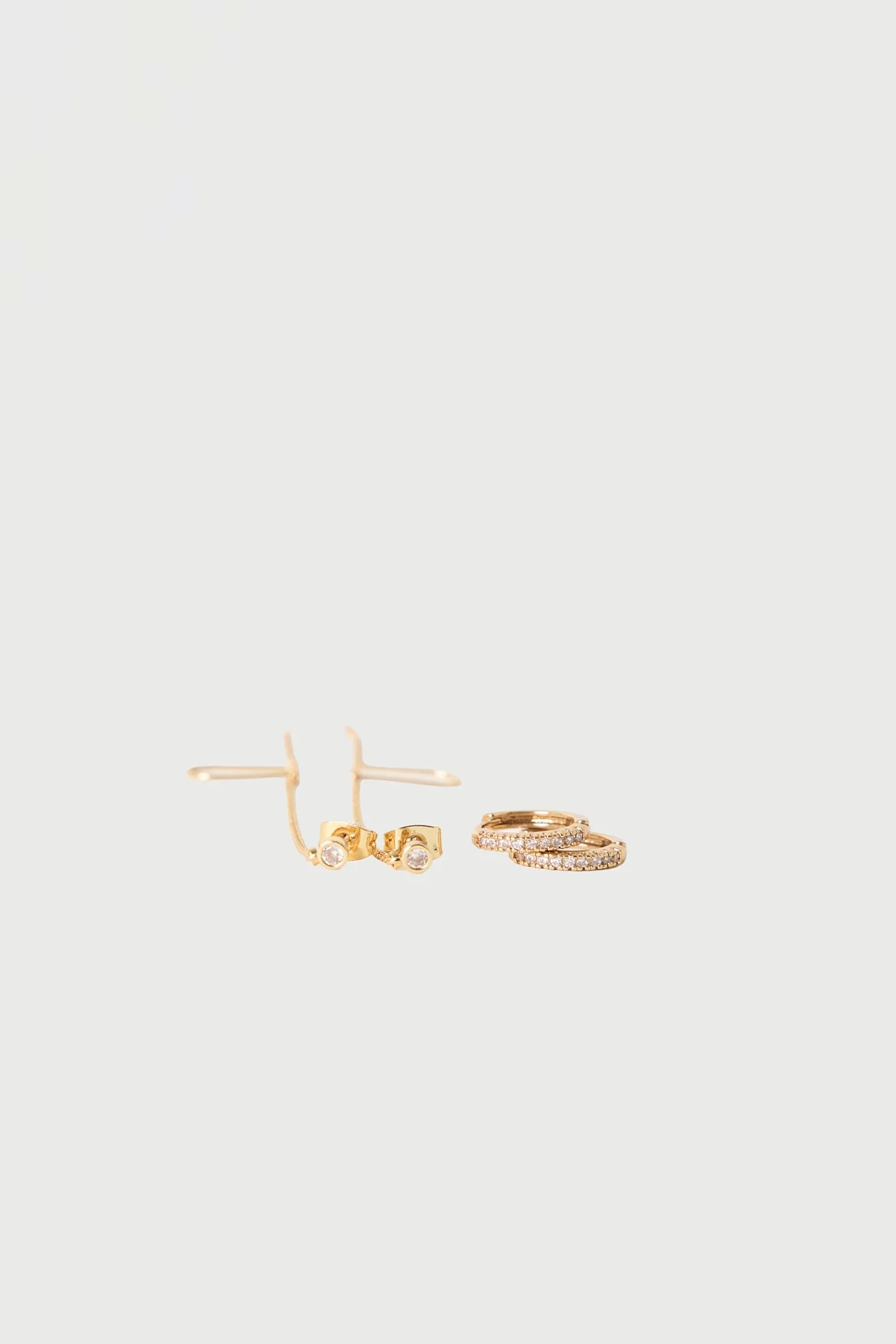 Perfect Stranger Oaklyn Diamante Hoop 2 Pack 18K Gold Plated - Image 2