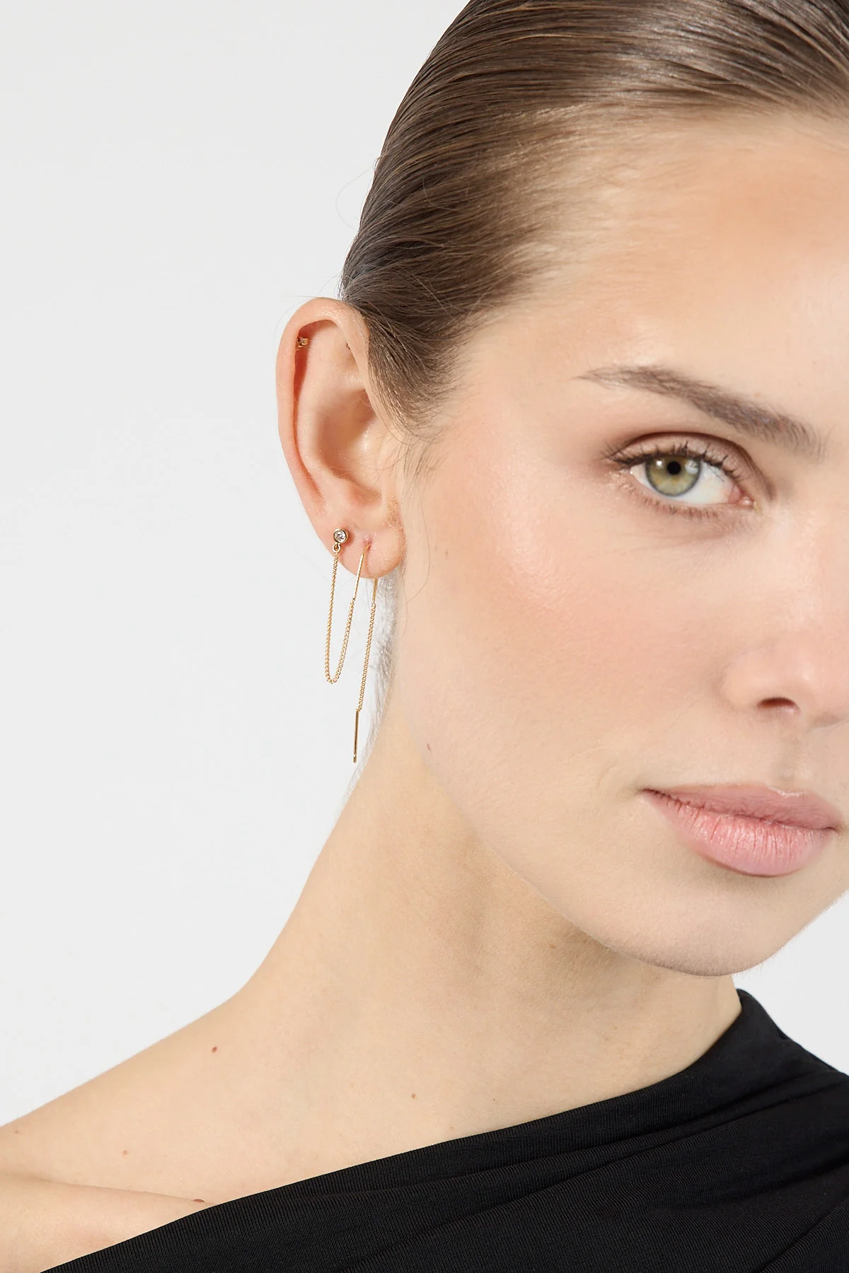 Perfect Stranger Oaklyn Diamante Hoop 2 Pack 18K Gold Plated - Image 3
