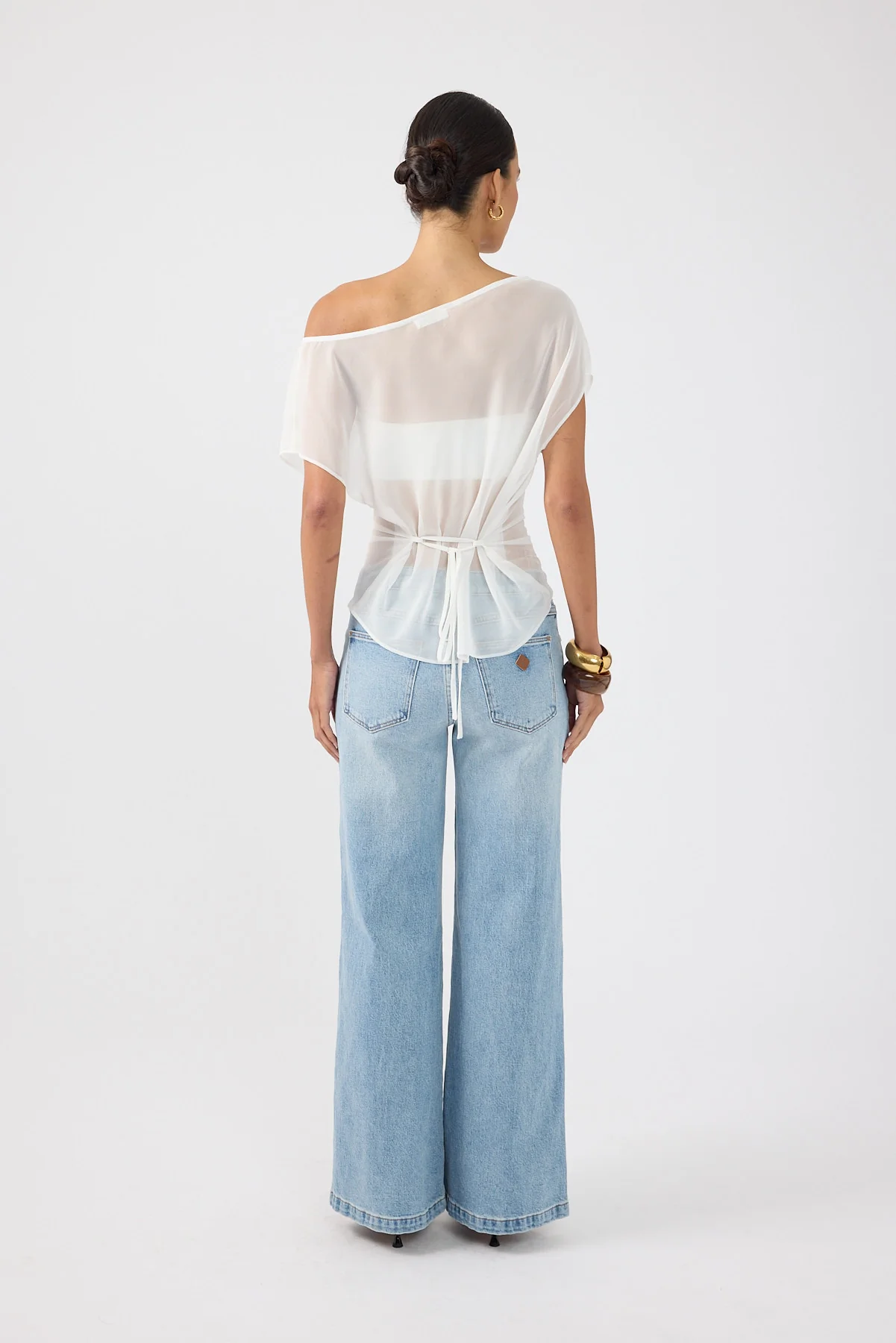 Perfect Stranger Orla Sheer Top White - Image 4