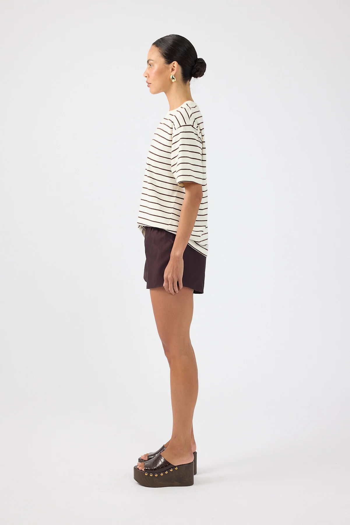 Perfect Stranger Oversized Stripe T-shirt Brown Stripe - Image 2