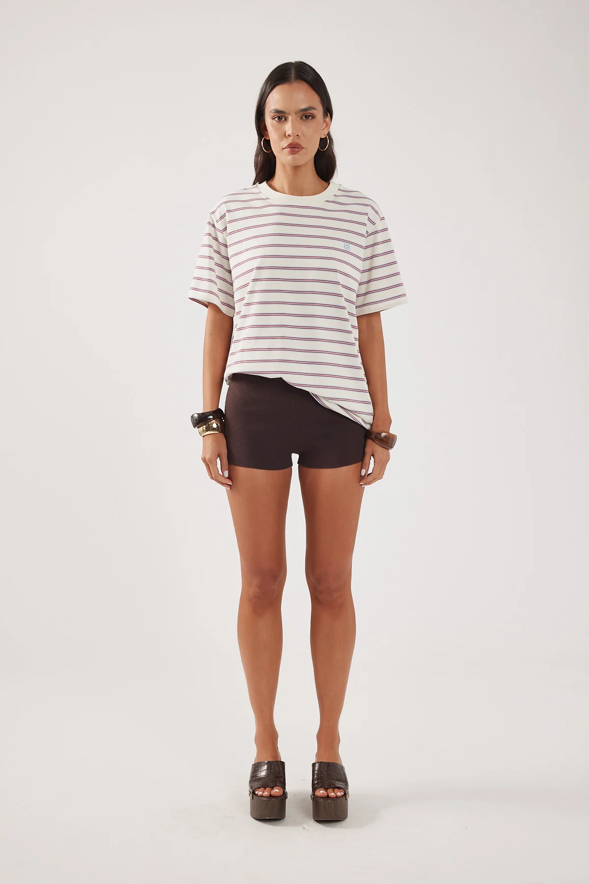 Perfect Stranger Oversized Stripe Tee Blue Stripe - Image 2