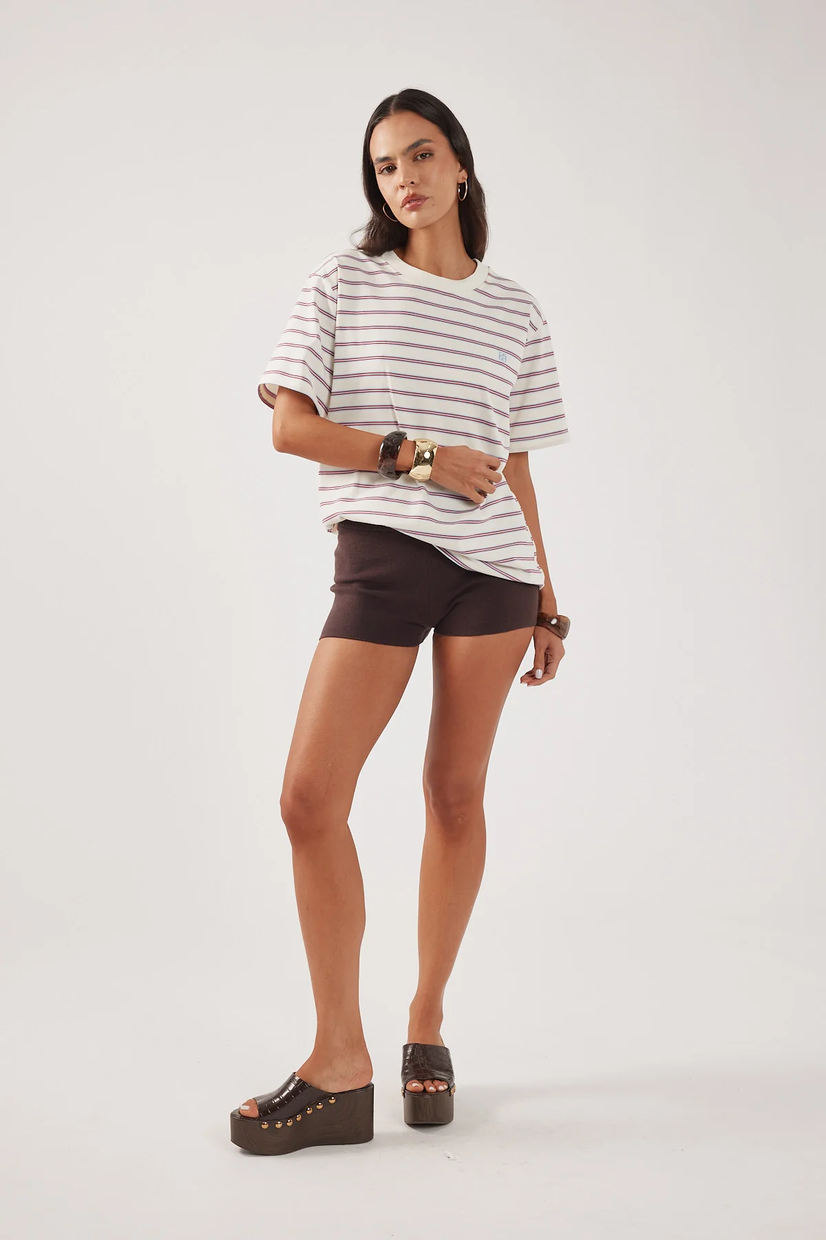 Perfect Stranger Oversized Stripe Tee Blue Stripe - Image 5