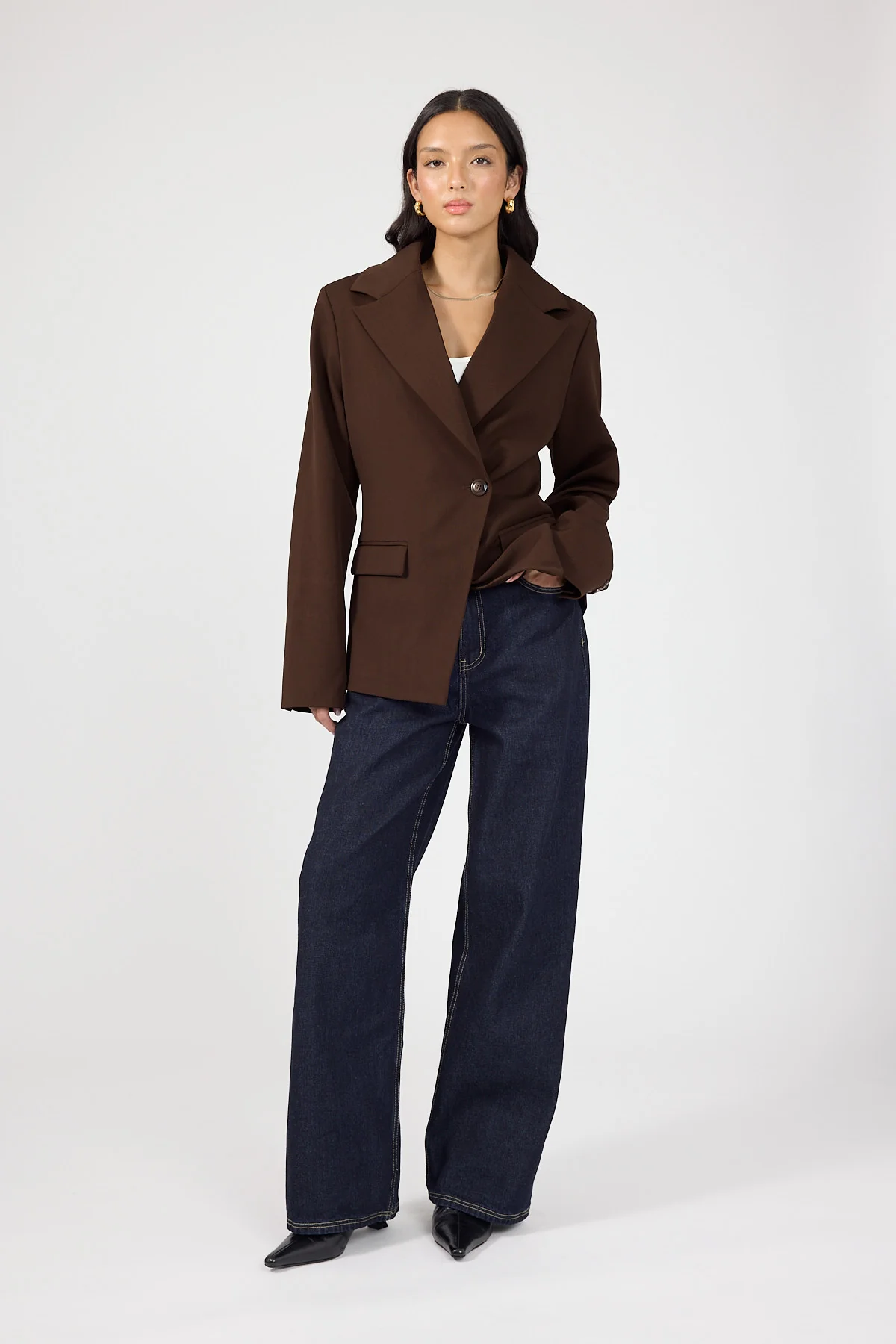 Perfect Stranger Palmer Fitted Blazer Brown - Image 4