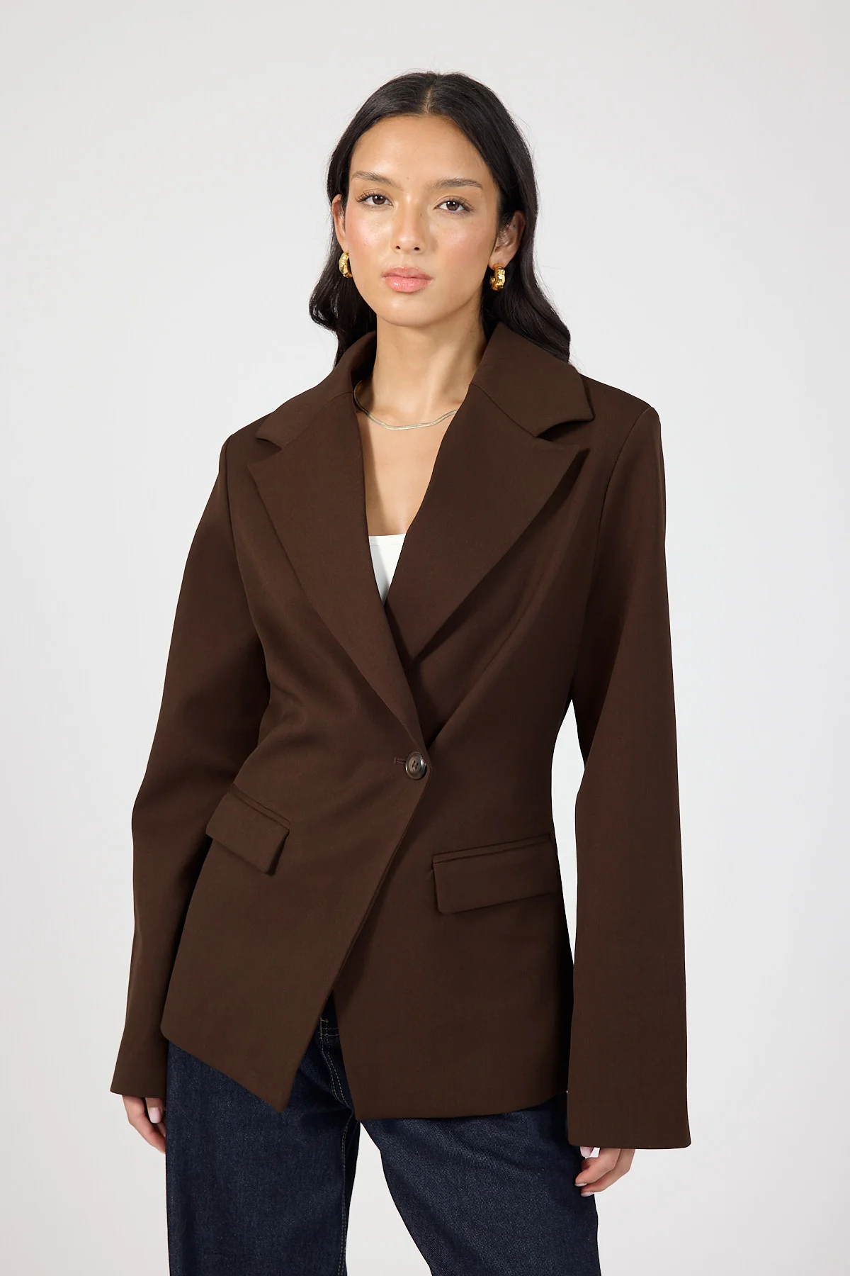 Perfect Stranger Palmer Fitted Blazer Brown - Image 5