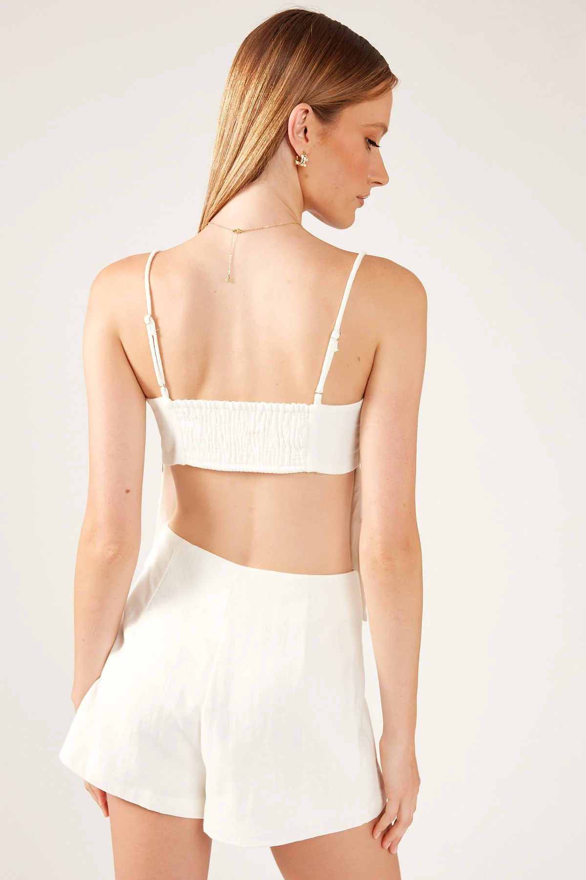 Perfect Stranger Paloma Linen  Short White - Image 6