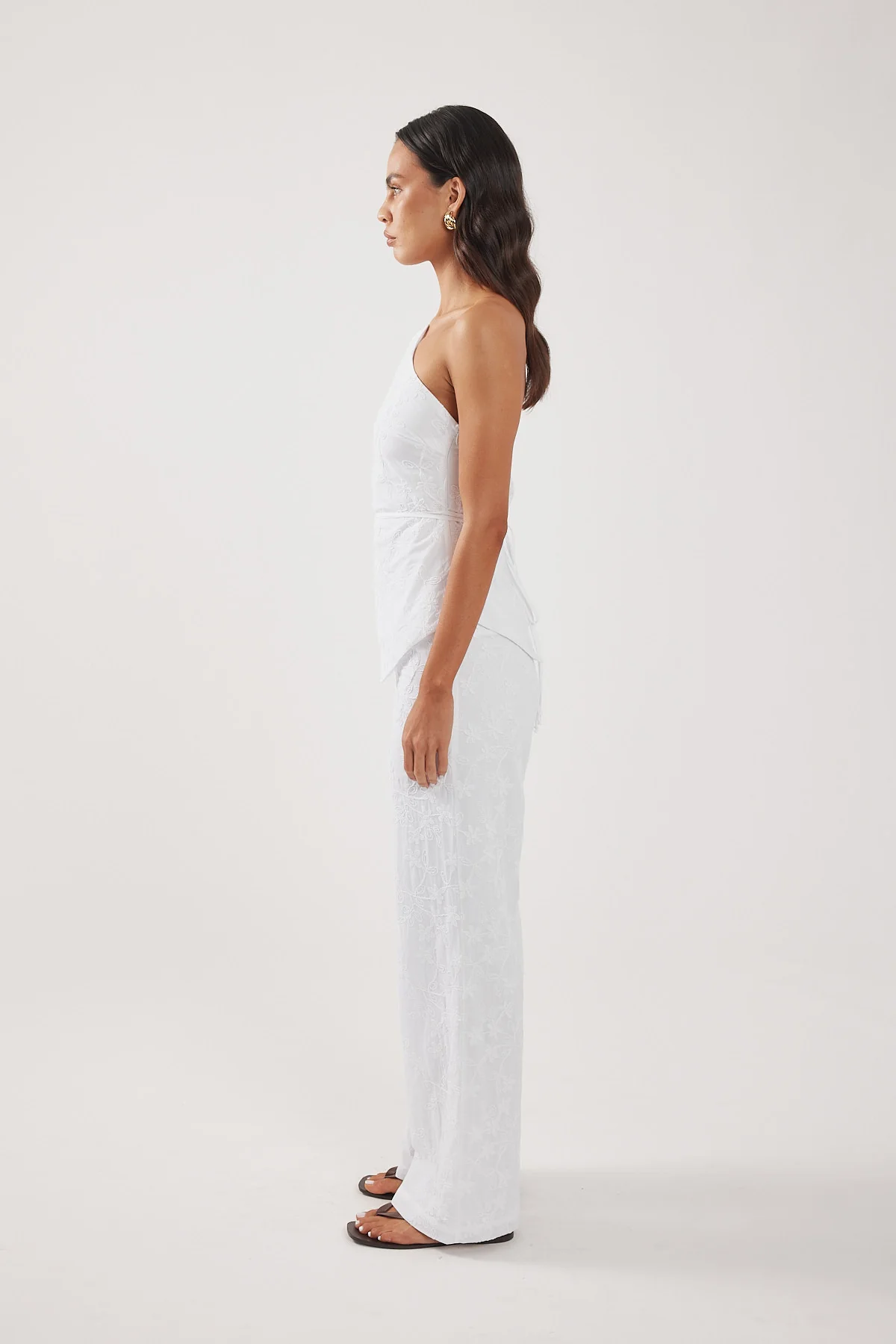 Perfect Stranger Pascal Jacquard Mid Rise Pant White - Image 4