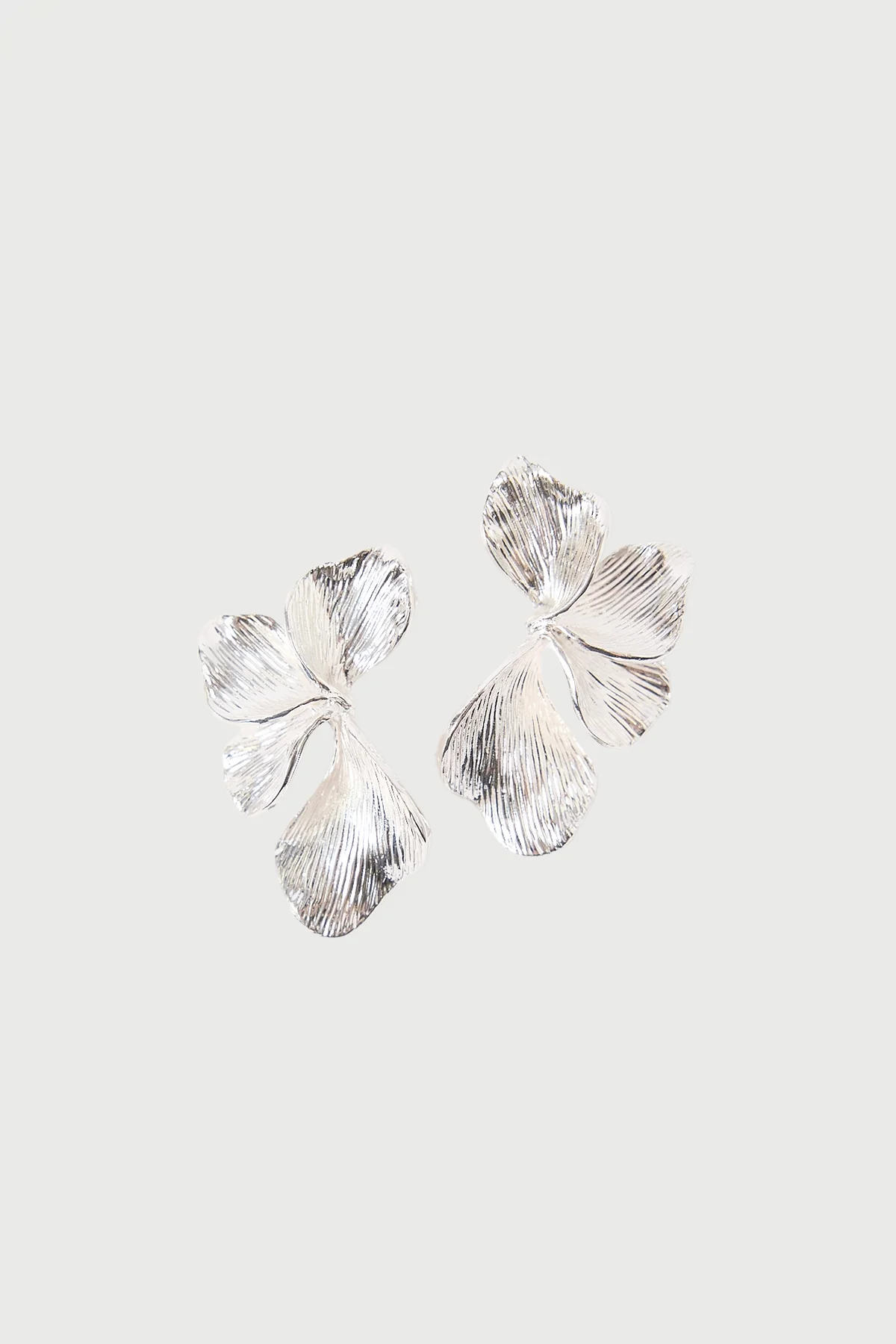 Perfect Stranger Petal Drop Earrings Sterling Silver Plated