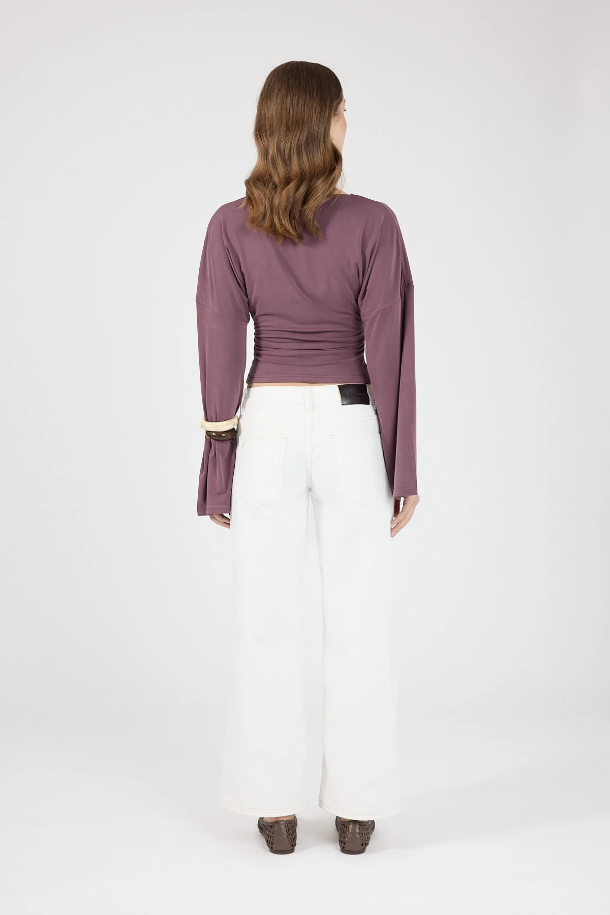 Perfect Stranger Petite Low Rise Baggy Jean Off White - Image 3
