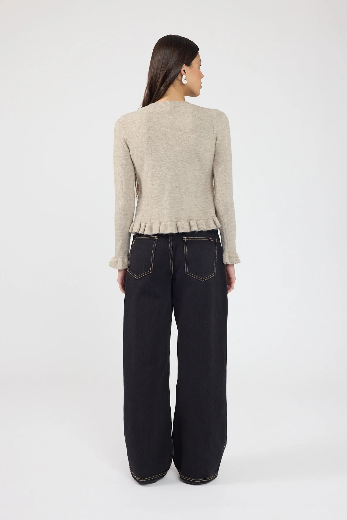 Perfect Stranger Petite Mid Rise Baggy Jean Washed Black - Image 3
