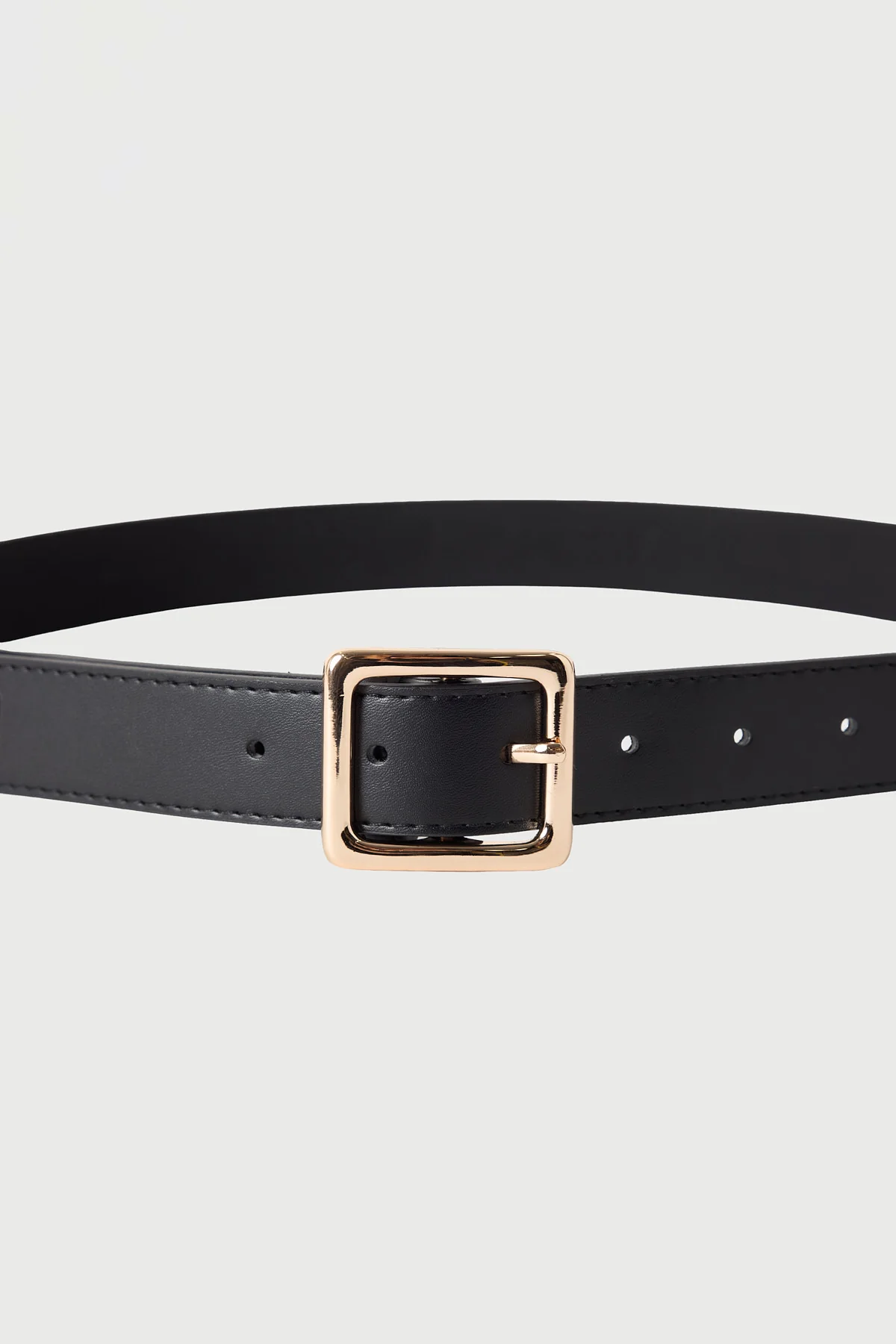 Perfect Stranger Raya Square Buckle Belt Black