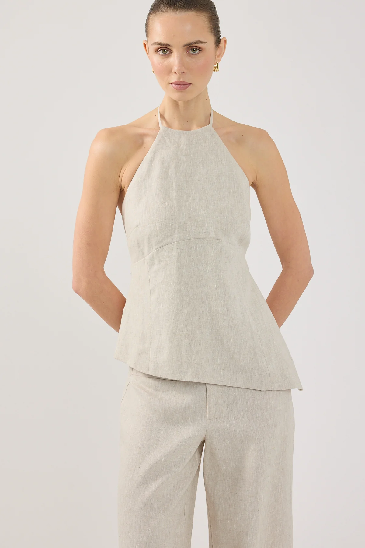 Perfect Stranger Reese Halter Top Oat - Image 4
