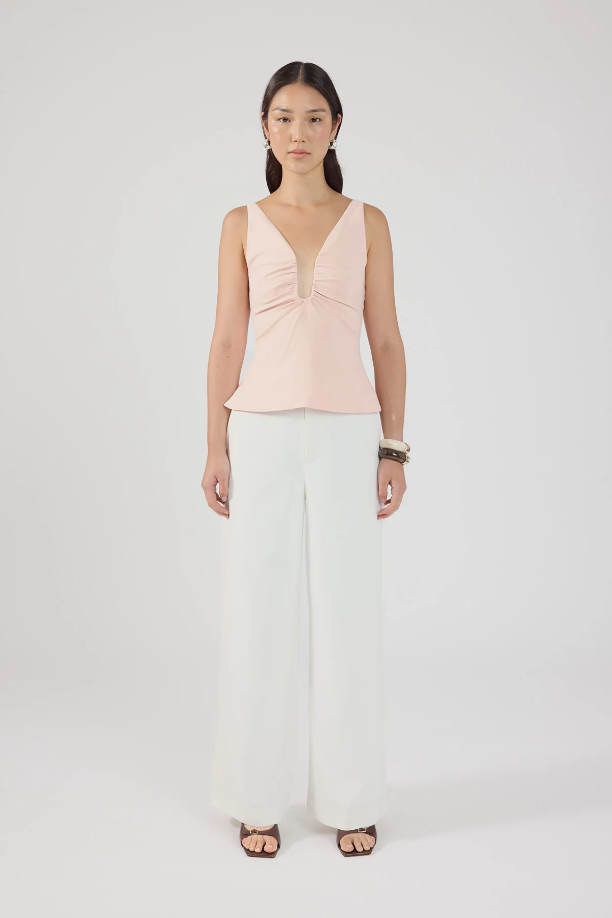 Perfect Stranger Robie High Rise Suiting Pants White