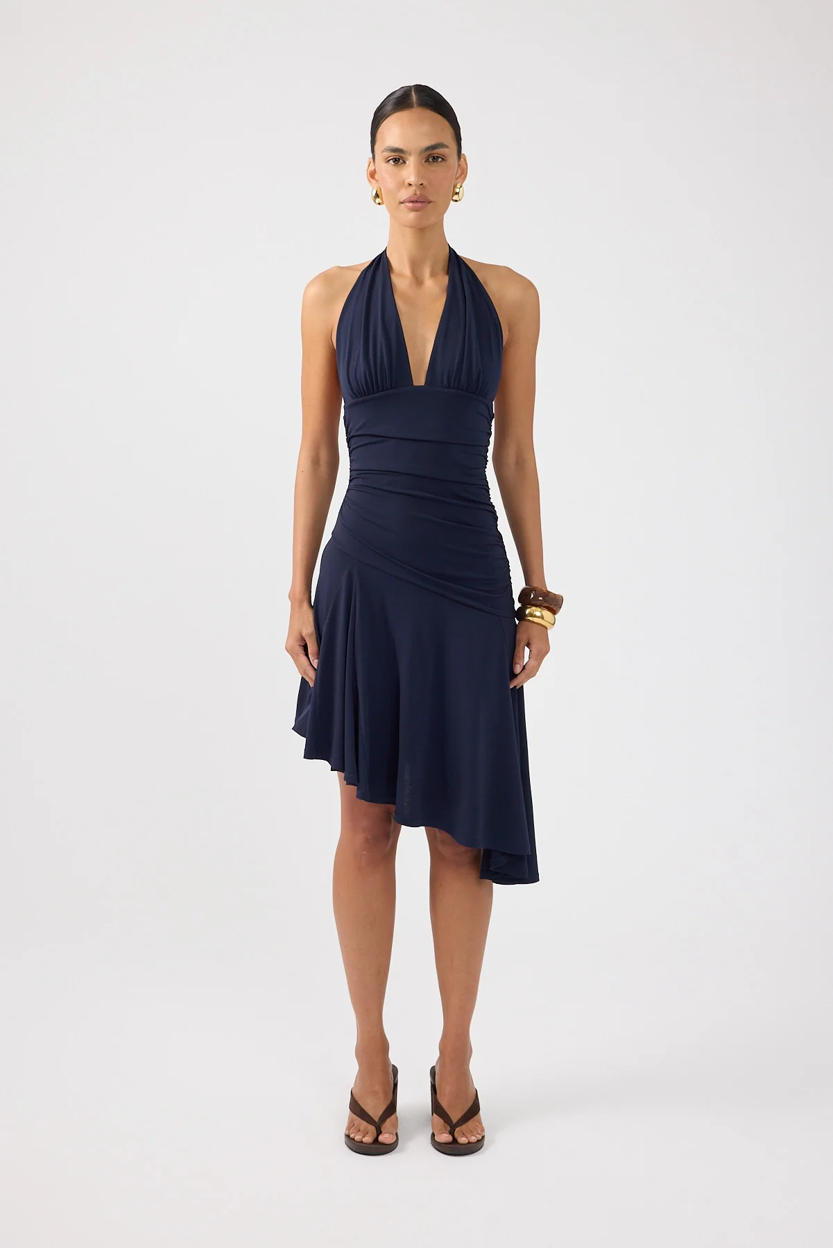 Perfect Stranger Rory Halter Midi Dress Navy - Image 7