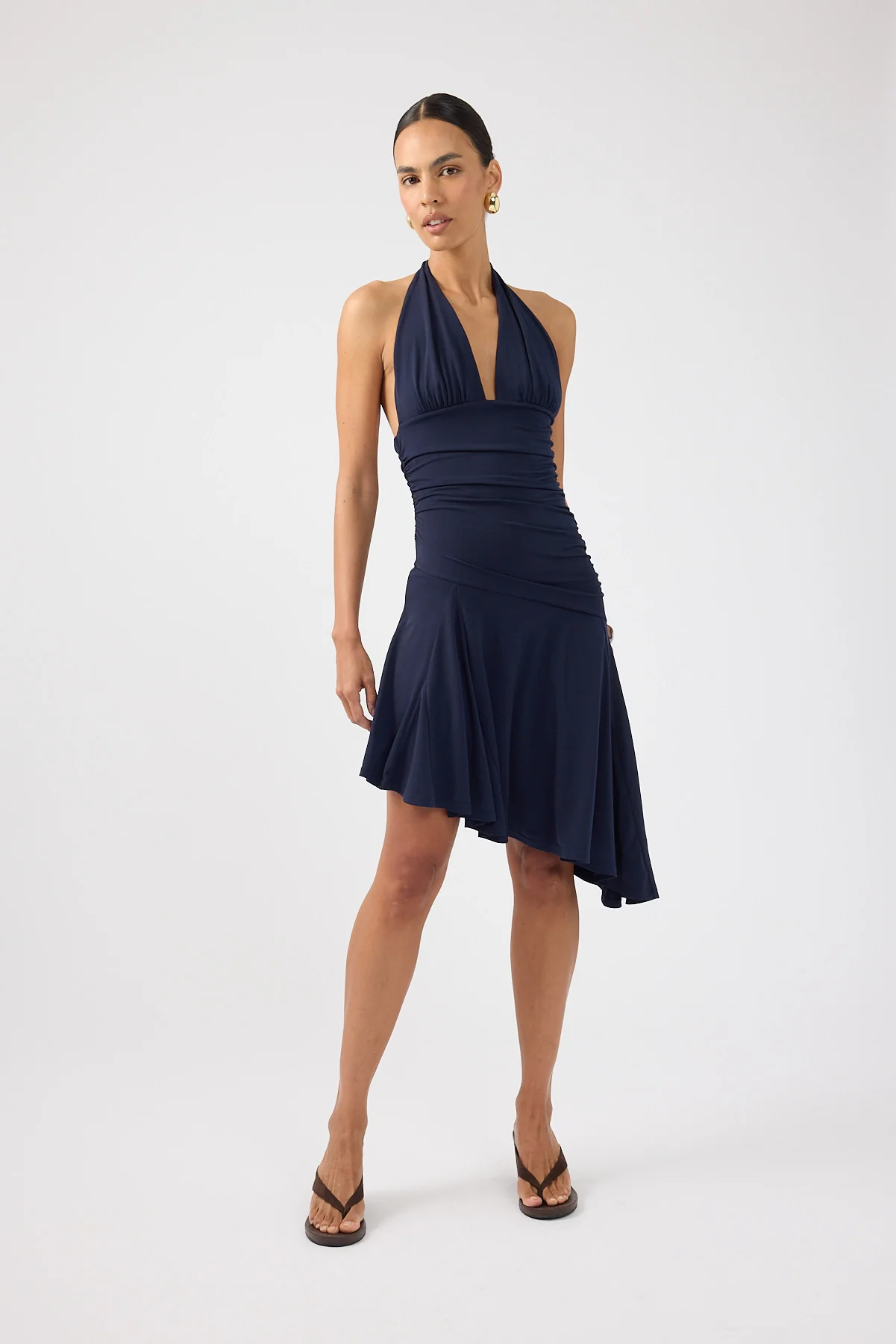 Perfect Stranger Rory Halter Midi Dress Navy - Image 8
