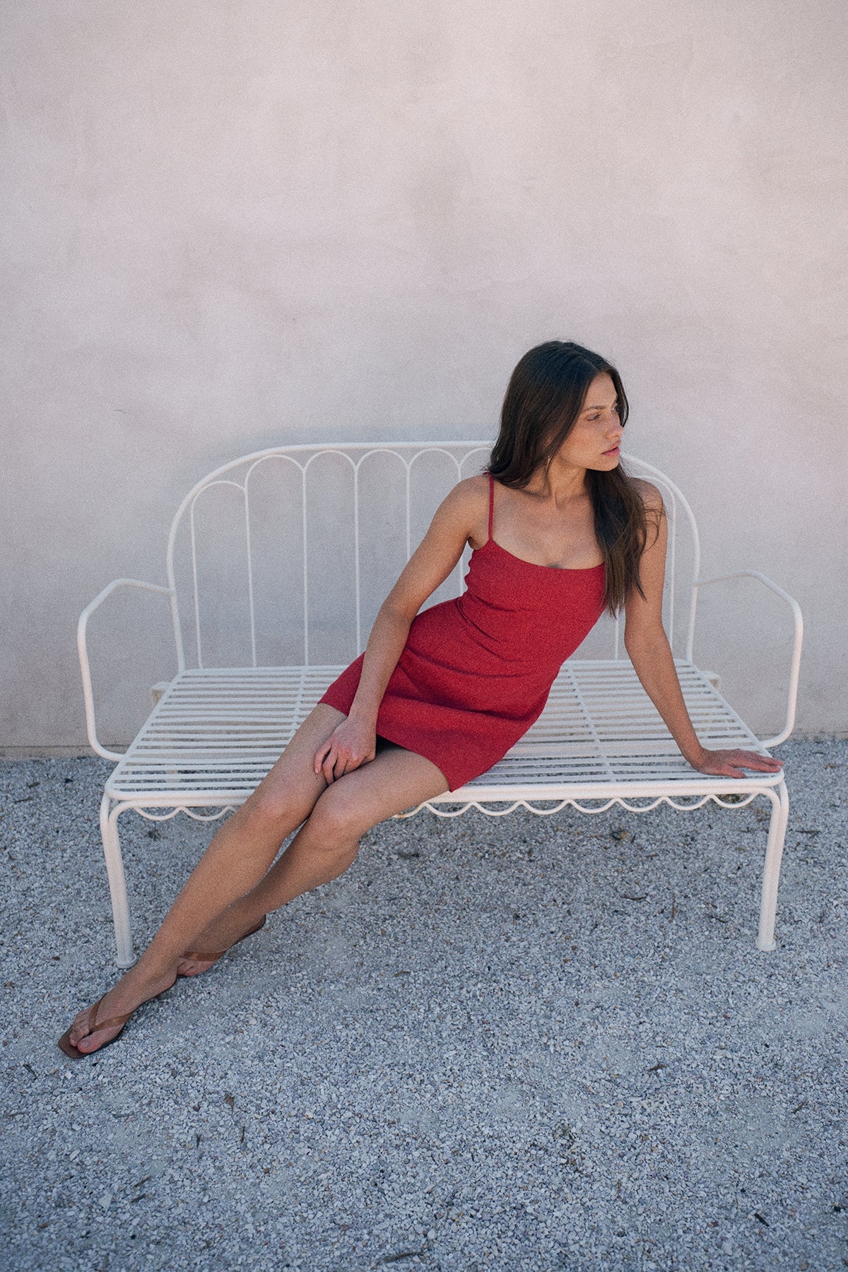 Perfect Stranger Sadie Linen Mini Dress Red - Image 7