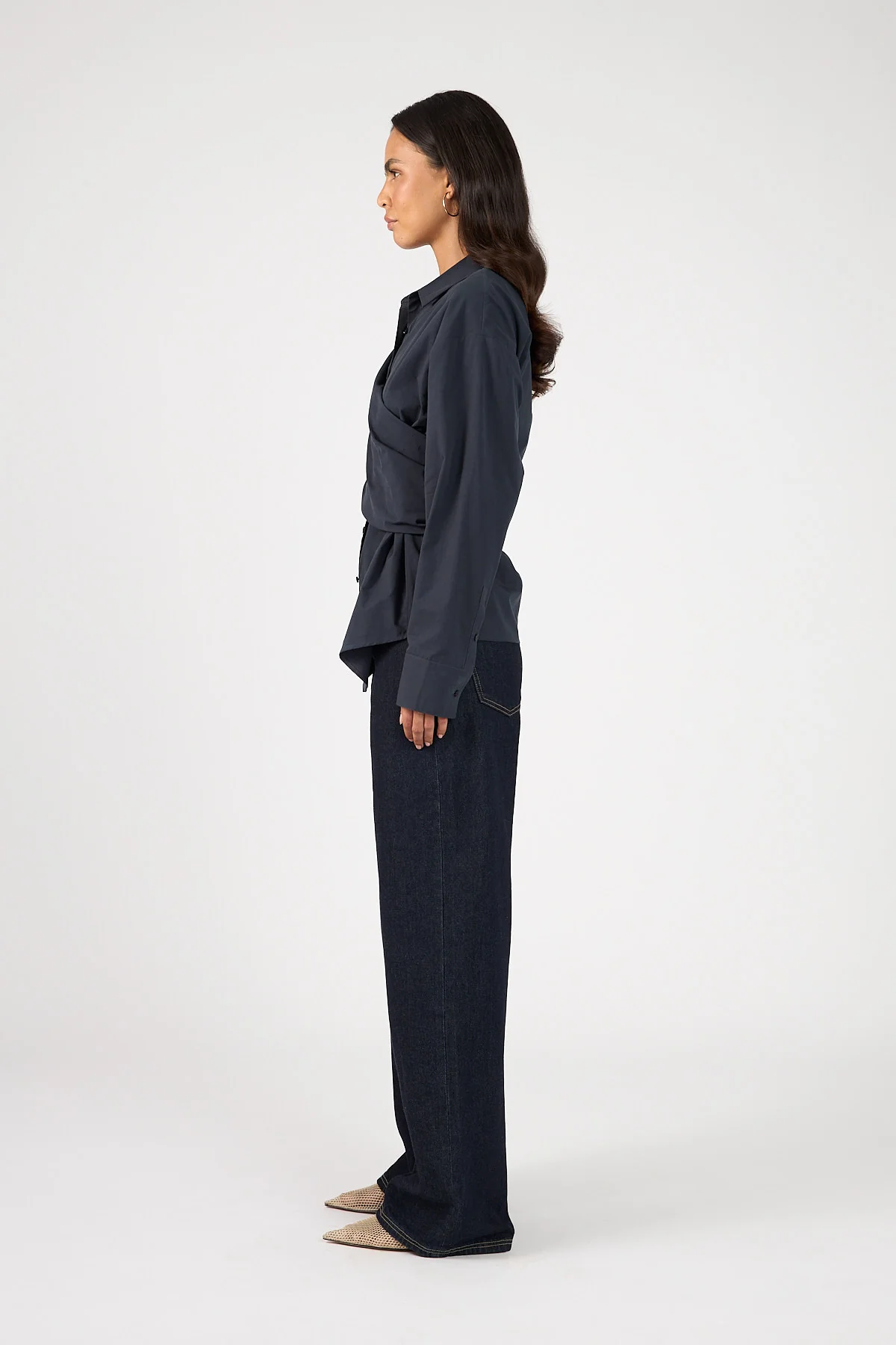 Perfect Stranger Sienna Tie Shirt Ink Blue - Image 4